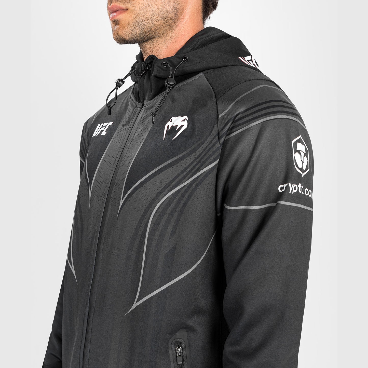 Sudadera con capucha UFC Venum Authentic Fight Night 2.0 para hombre - Negra