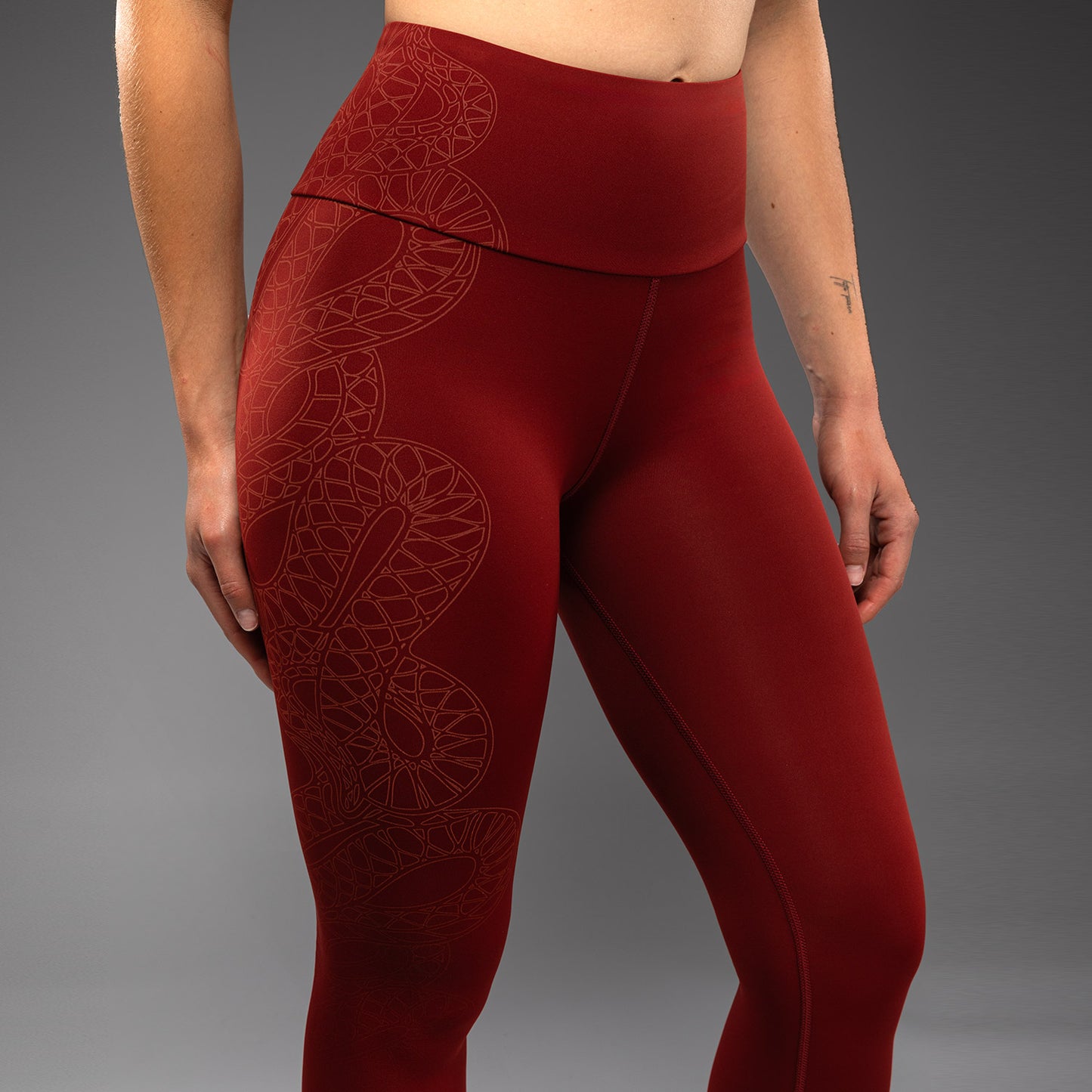 Venum Serpenti Leggings Mujer – Burdeos/Marfil
