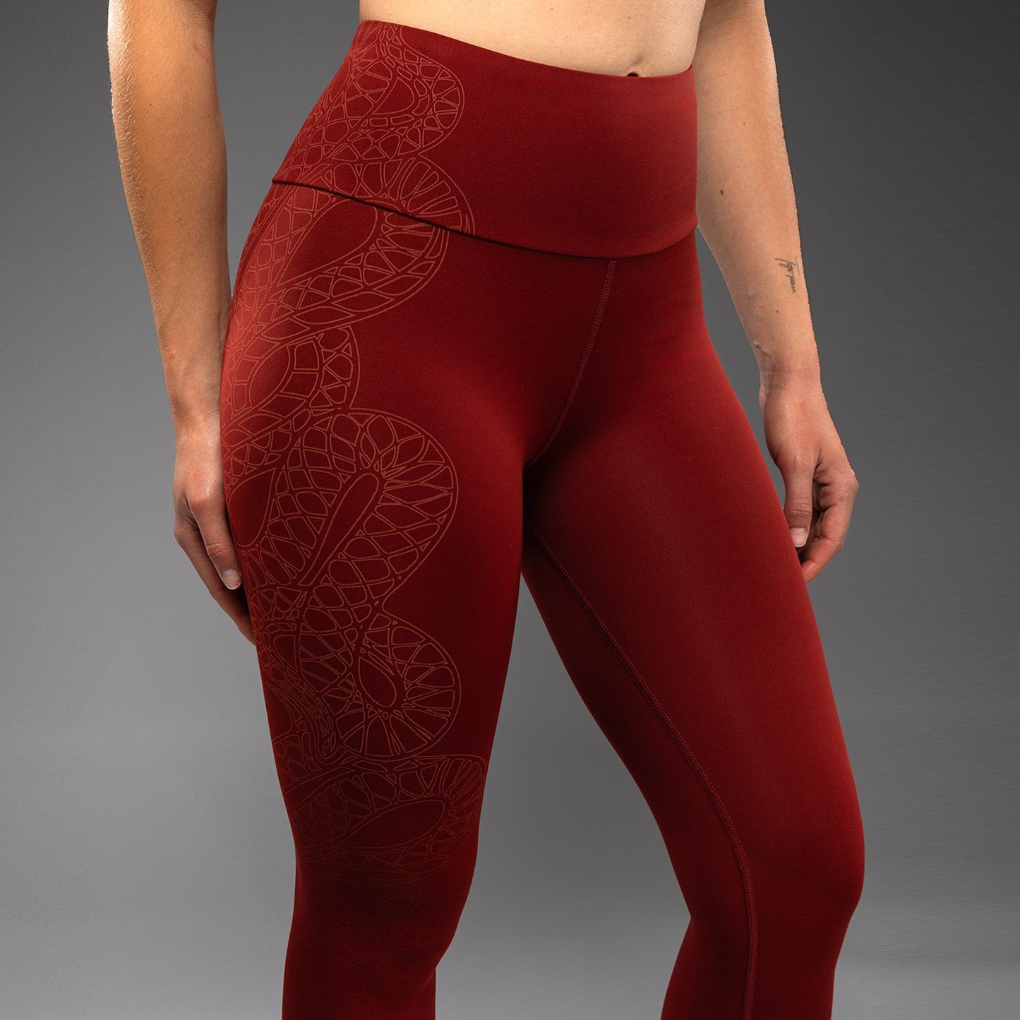 Venum Serpenti Leggings Mujer – Burdeos/Marfil
