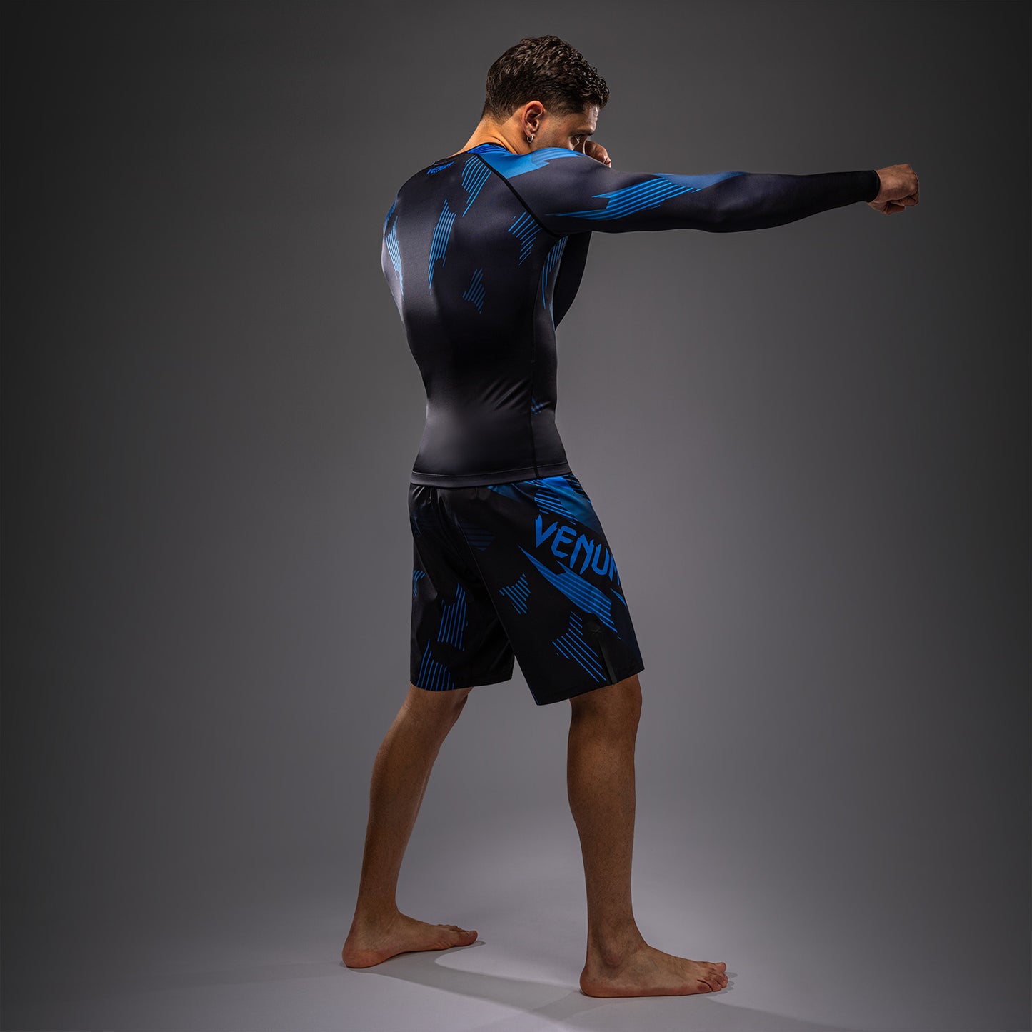 Venum No-Gi 6.0 Rashguard Manga Larga - Negro/Azul