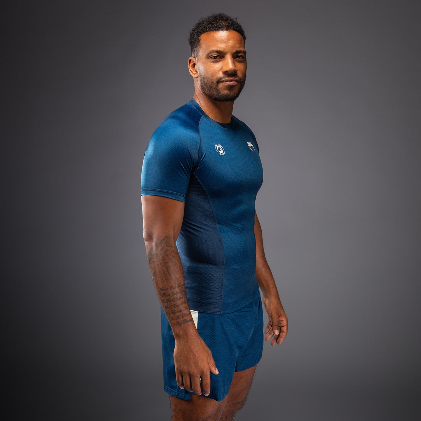 Venum x Roger Gracie Academy Rashguard Manga Corta - Azul