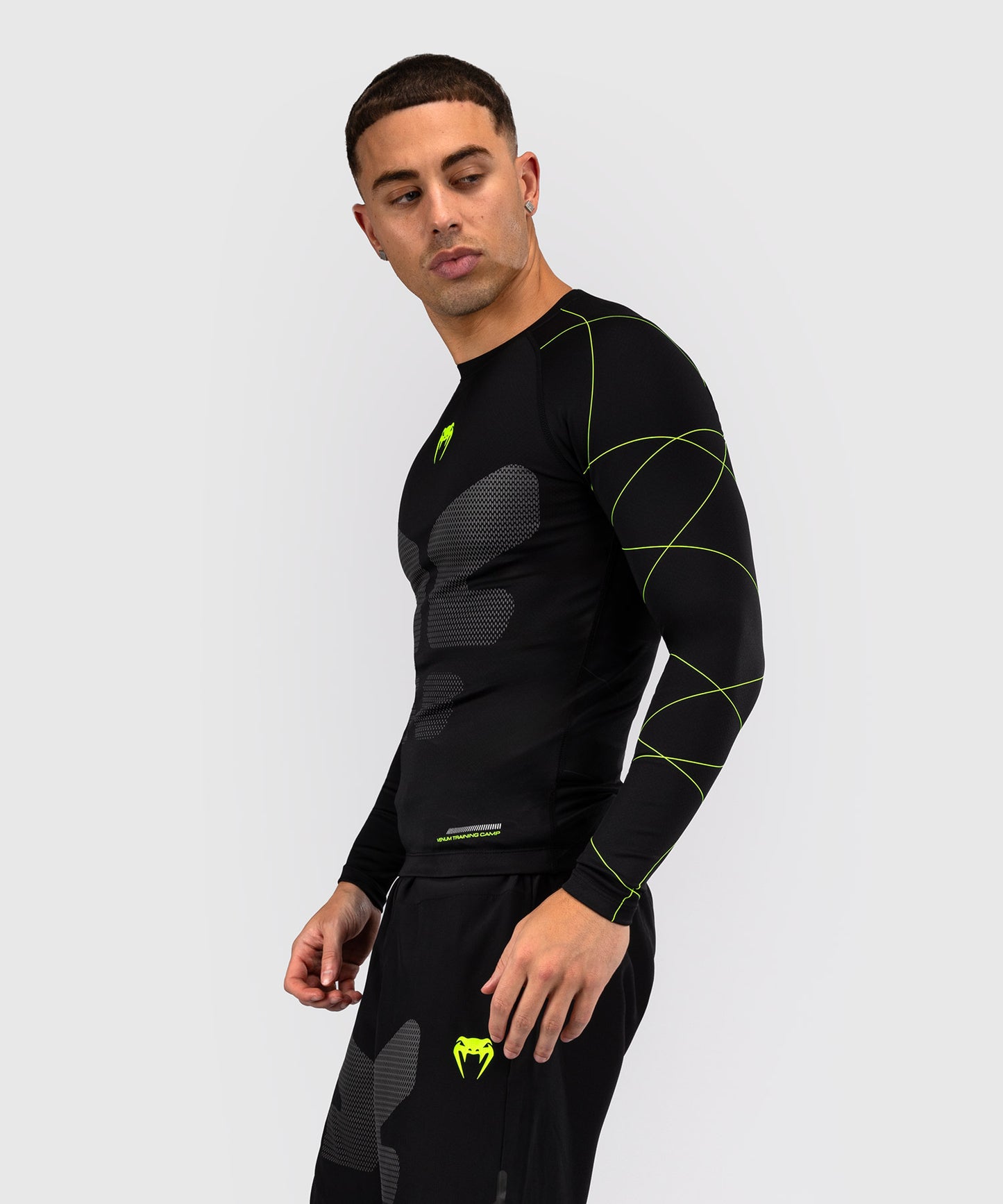 Venum Training Camp 4.0 Lycra de manga larga - Negro/Verde neón