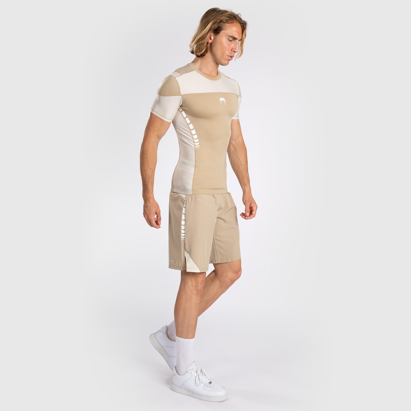 Venum Tempest Rashguard De Manga Corta para Hombre - Beige/Arena