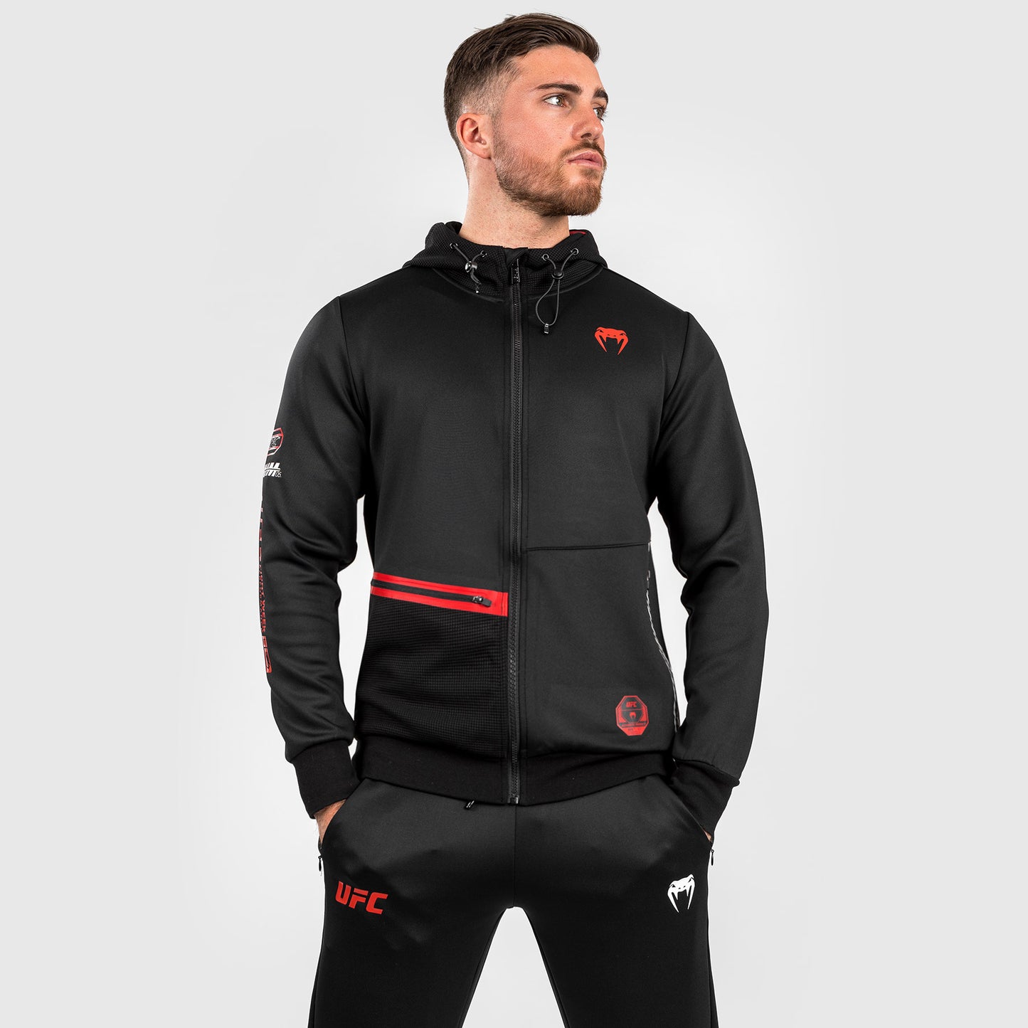UFC Adrenaline by Venum Fight Week Sudadera con cremallera para Hombre - Negra