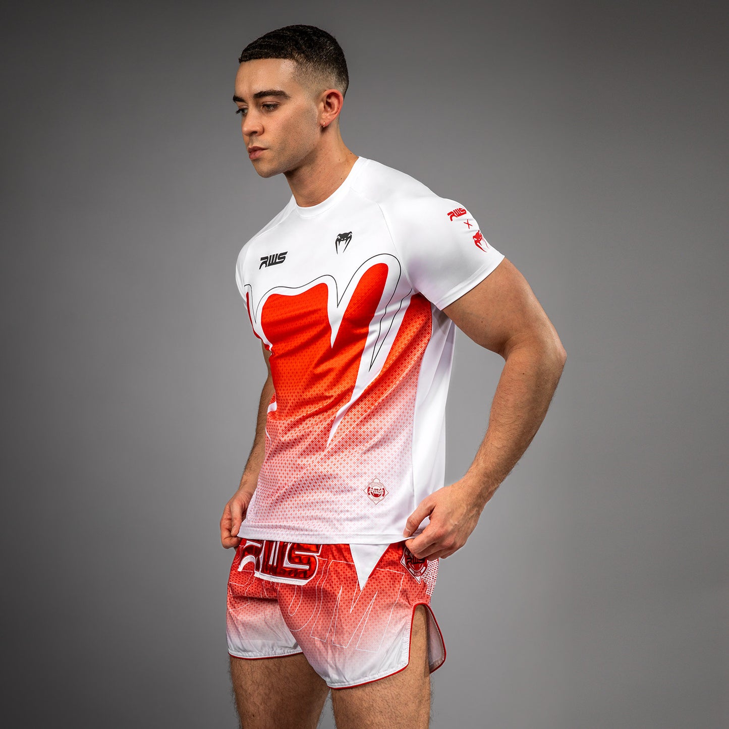 Venum x RWS 2.0 Camiseta Dry-Tech para Hombre – Blanco/Rojo