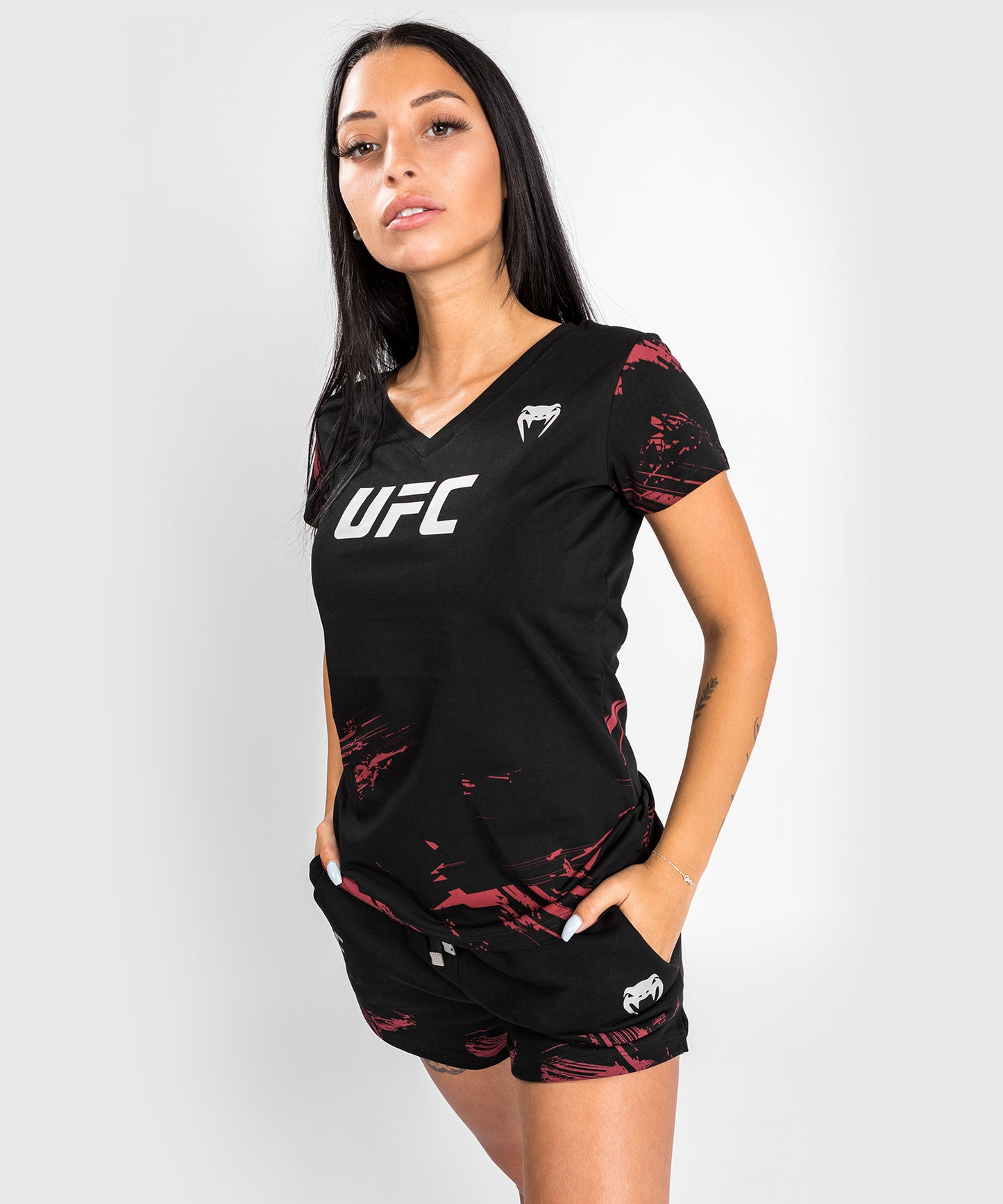 Camiseta UFC Venum Authentic Fight Week 2.0 - Para mujer  - Negro