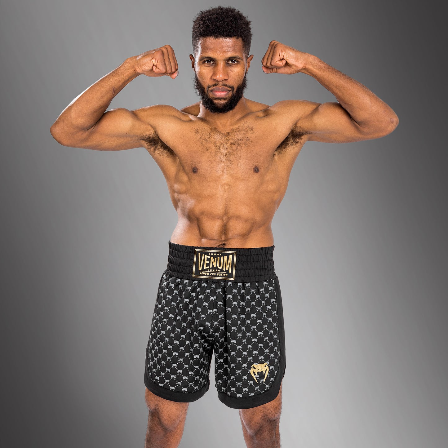 Shorts de Boxeo Venum Monogram - Negro