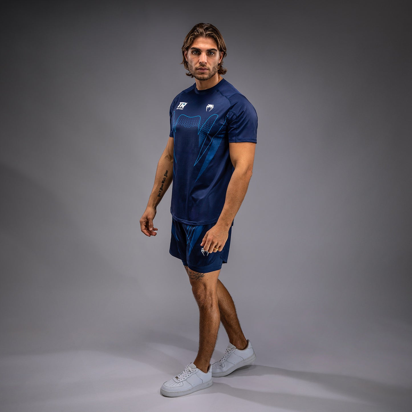 Venum x Top Rank Original Camiseta Dry-Tech para Hombre - Azul Marino