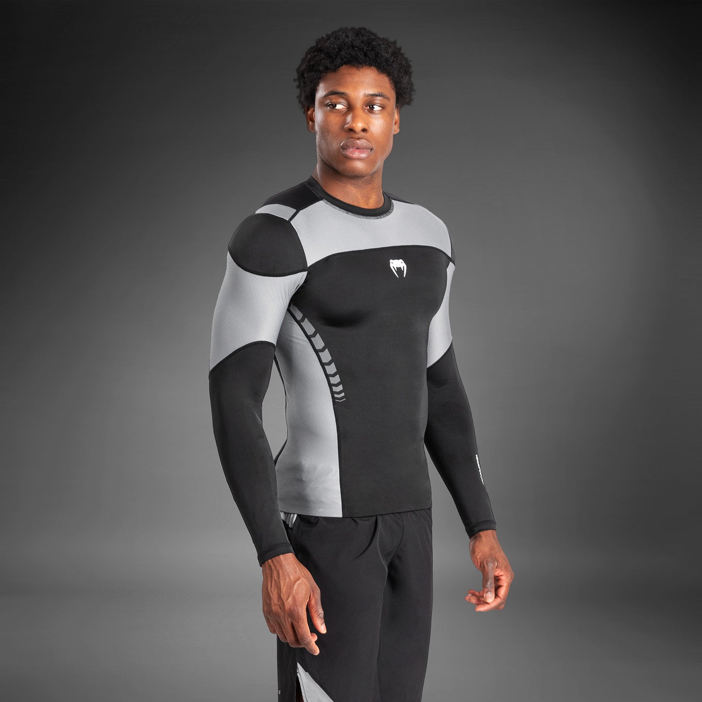 Venum Tempest Guardia Rash De Manga Larga para Hombre - Negro/Gris