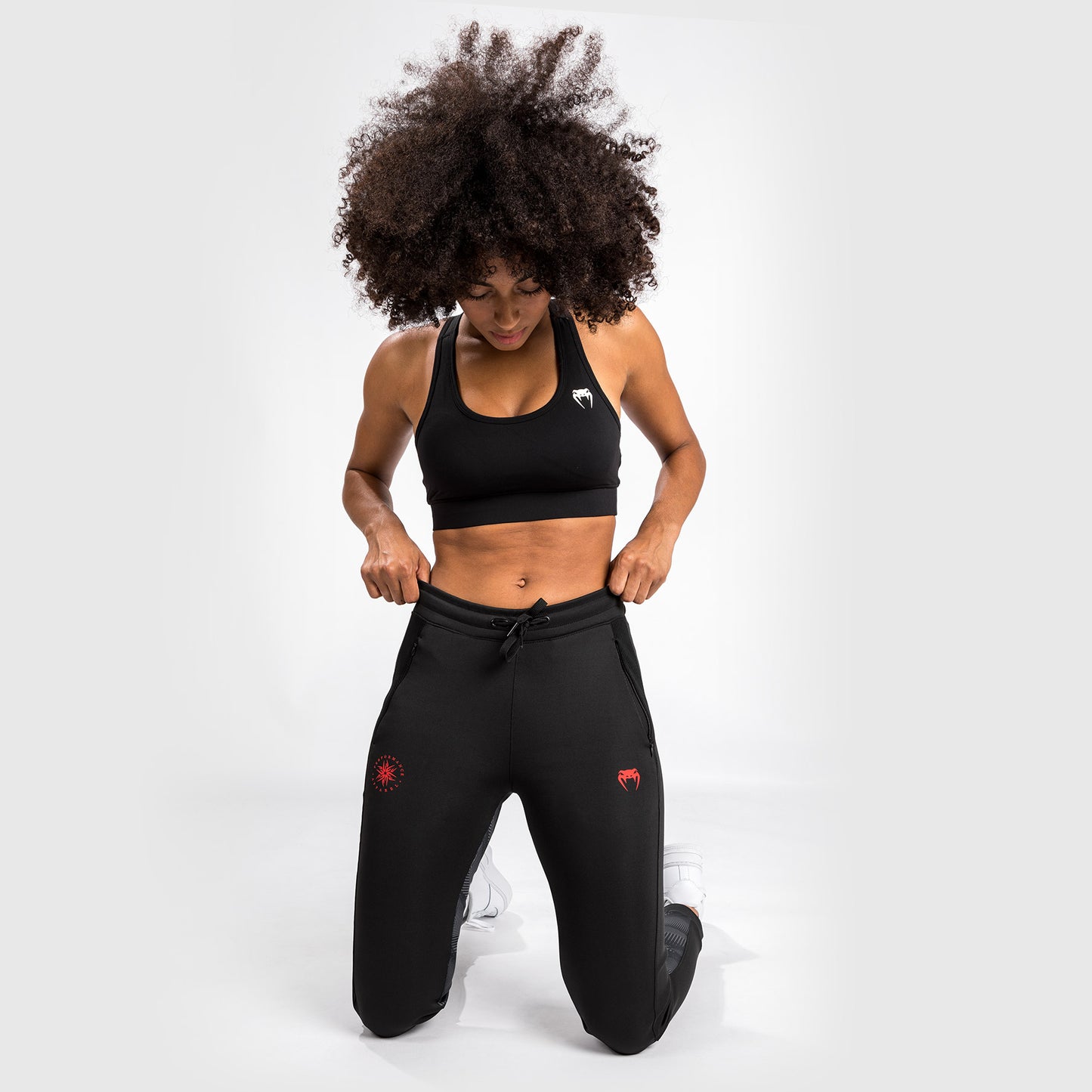 Pantalones de Jogging Venum Phantom - Para Mujer - Negro/Rojo