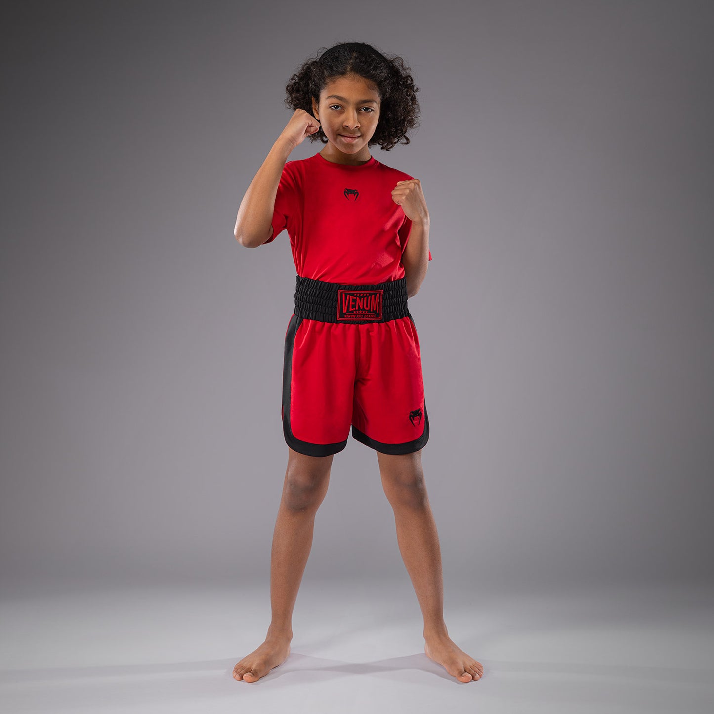 Venum Classic Short de boxeo para niños - Rojo cereza