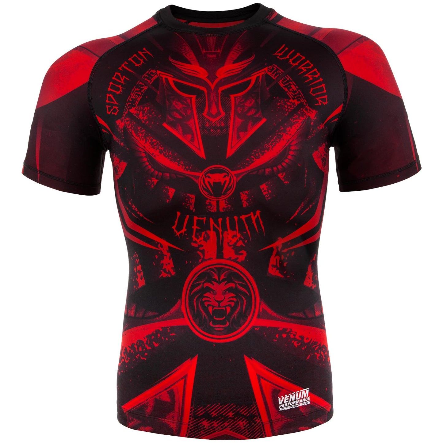 Rashguard Venum Gladiator 3.0 Rashguard - Negro/Rojo - Mangas Cortas