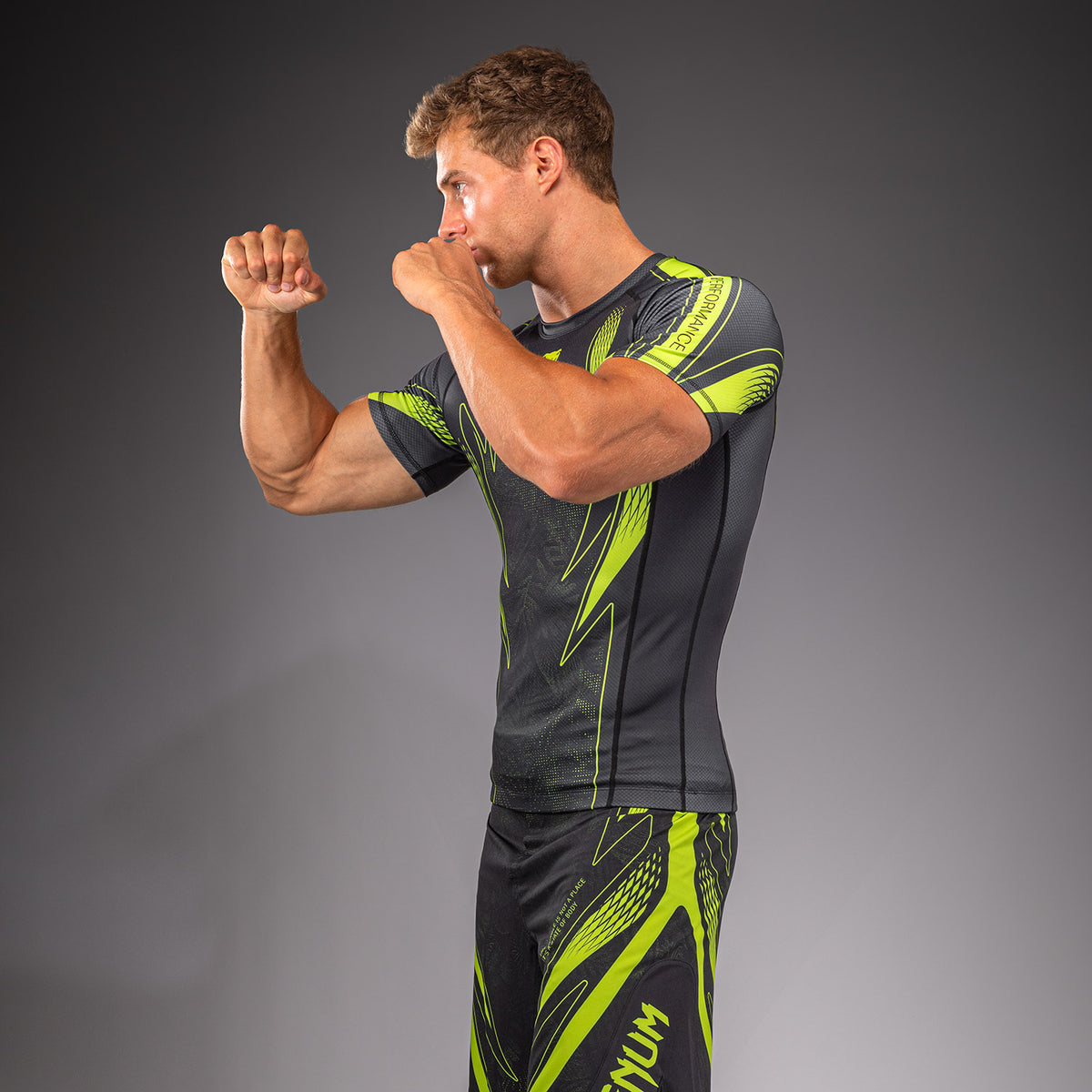 Venum Amazonia Reborn Camiseta de compresión de manga corta - Negro/Verde