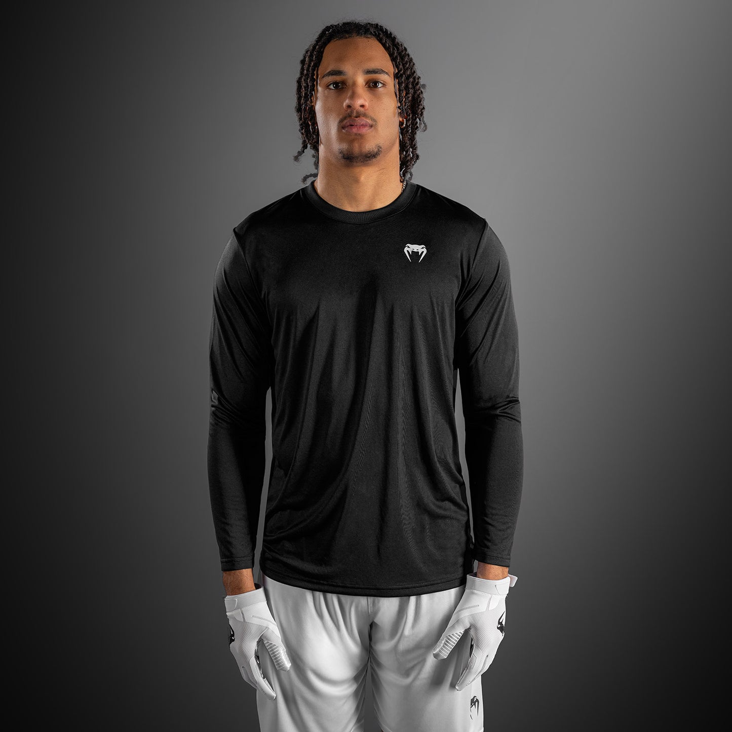Venum Lineup Camiseta de Manga Larga - Negro/Blanco