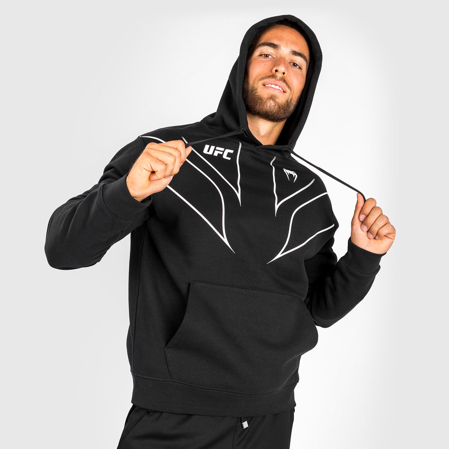Sudadera con capucha y cremallera completa para hombre UFC Venum Replica 2.0 - Negro