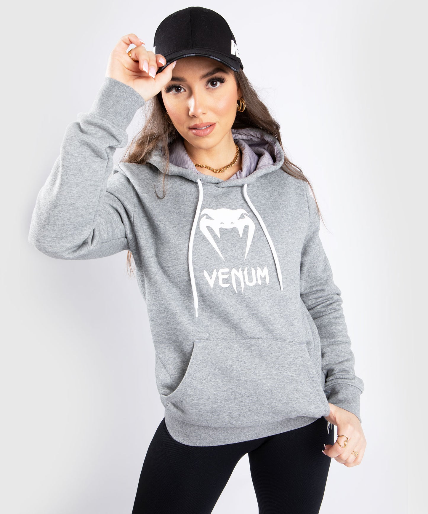 Sudadera con capucha Venum Classic - De mujer - Gris Claro Jaspeado