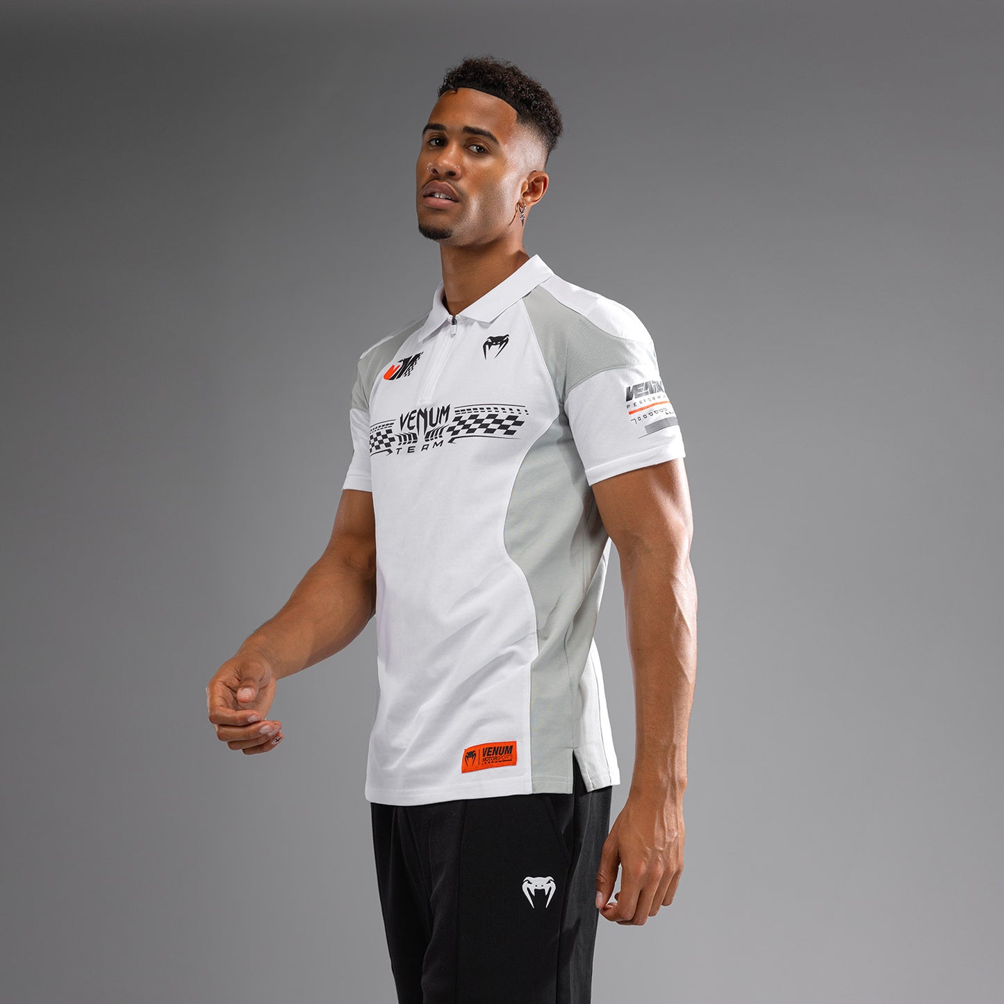 Venum Motorsport Polo de Algodón - Blanco Nieve