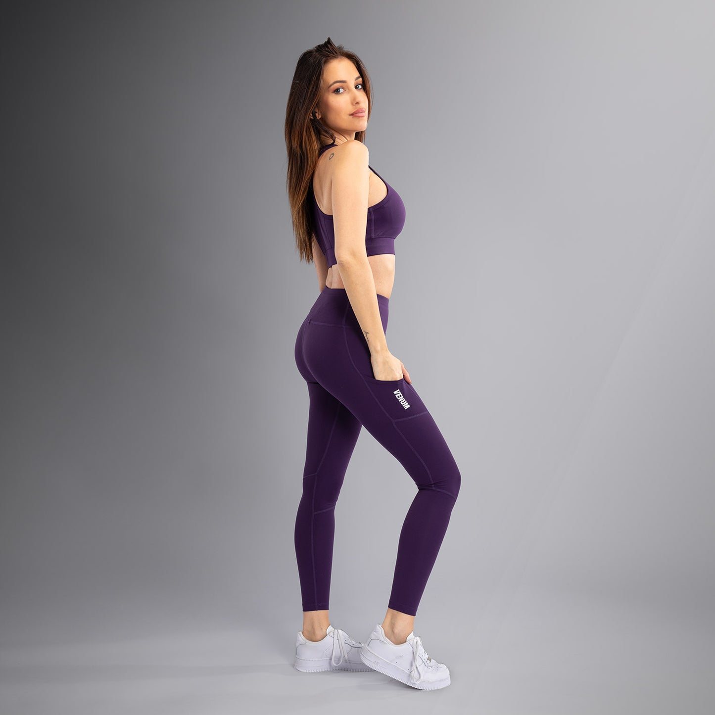 Venum Essential Leggings de Rendimiento es para Muje - Púrpura Profundo