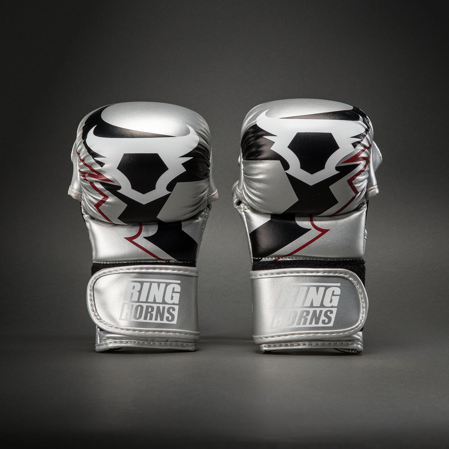 Venum Ringhorns Charger Guantes de Sparring MMA - Plata/Negro