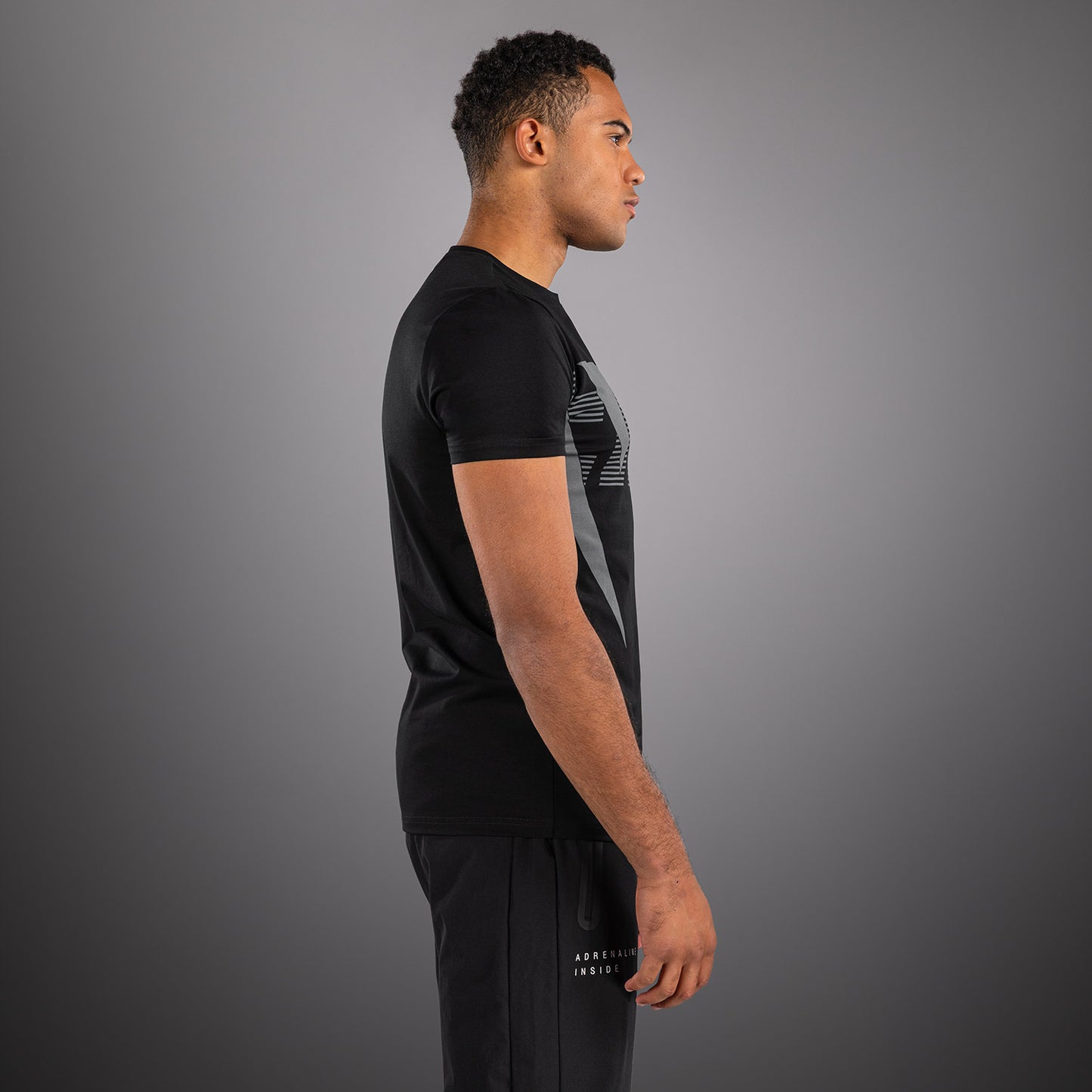 Venum Adrenaline Camiseta – Negro/Gris Plata