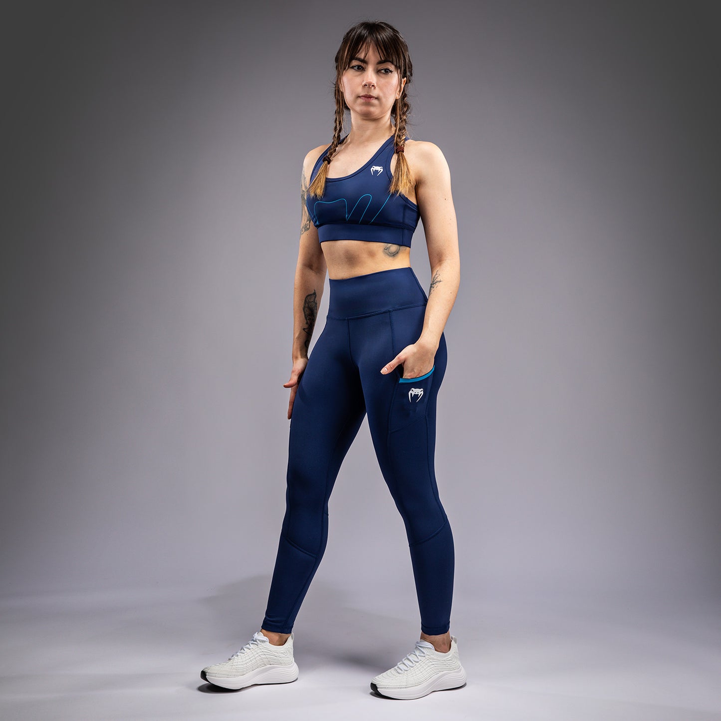 Venum x Top Rank Original Leggings 7/8 para Mujer - Azul Marino