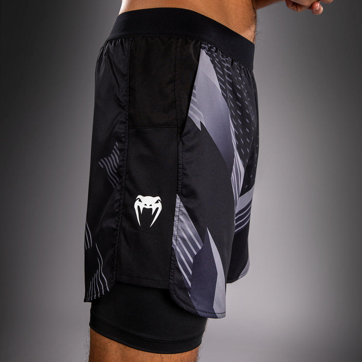 Venum No-Gi 6.0 Pantalón Corto de Entrenamiento - Negro/Blanco