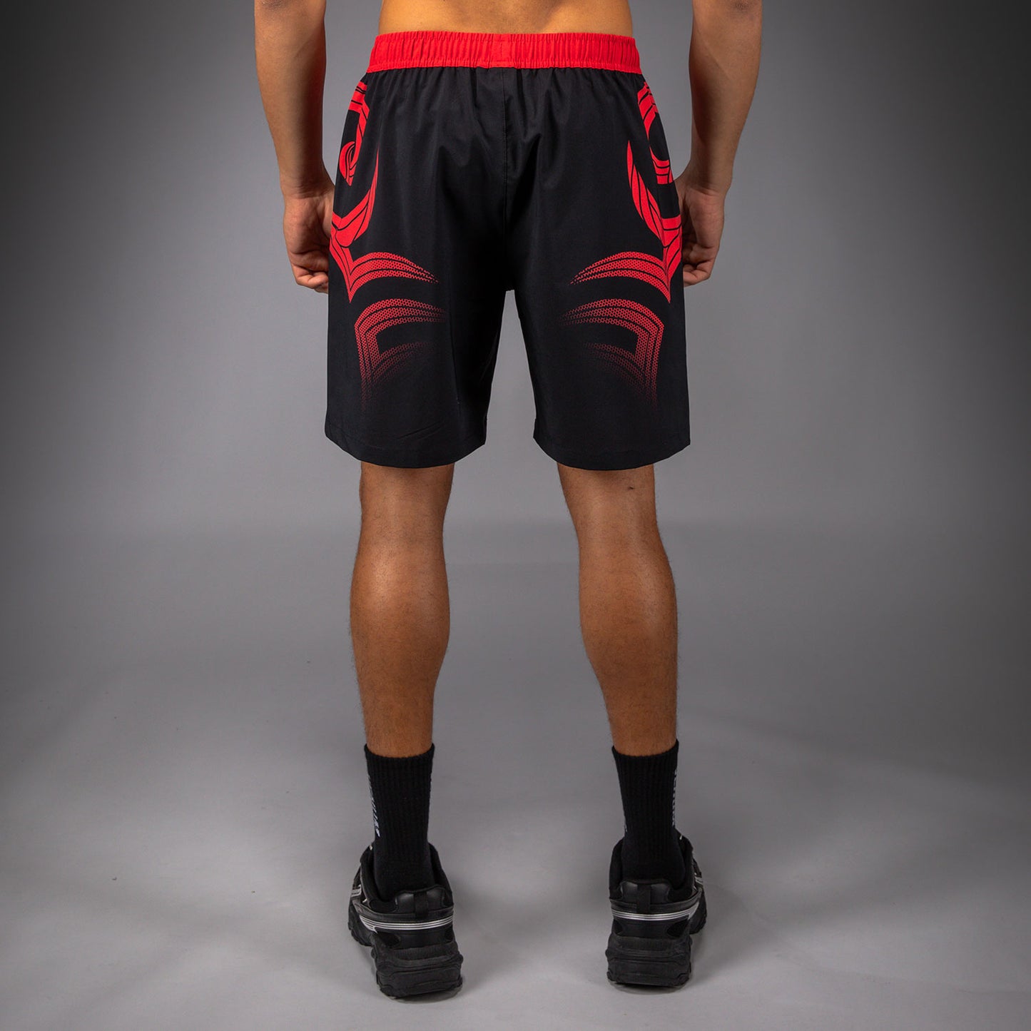 Venum x Mike Tyson Tiger Training Pantalones Cortos - Negro Profundo/Rojo Intenso