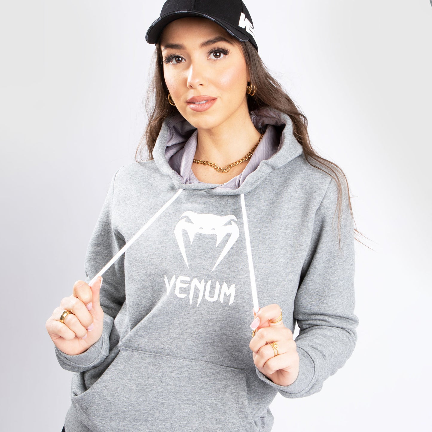 Sudadera con capucha Venum Classic - De mujer - Gris Claro Jaspeado