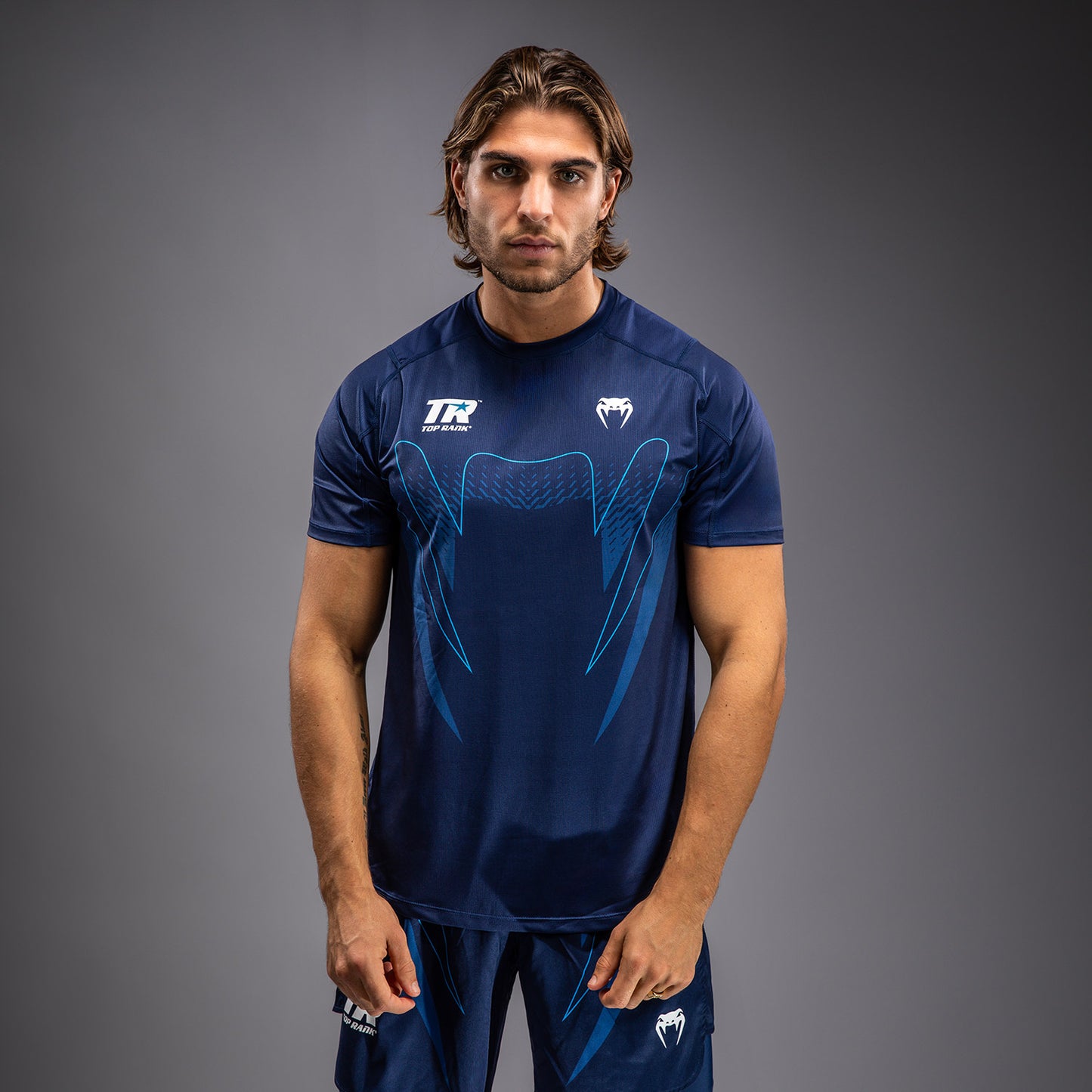 Venum x Top Rank Original Camiseta Dry-Tech para Hombre - Azul Marino