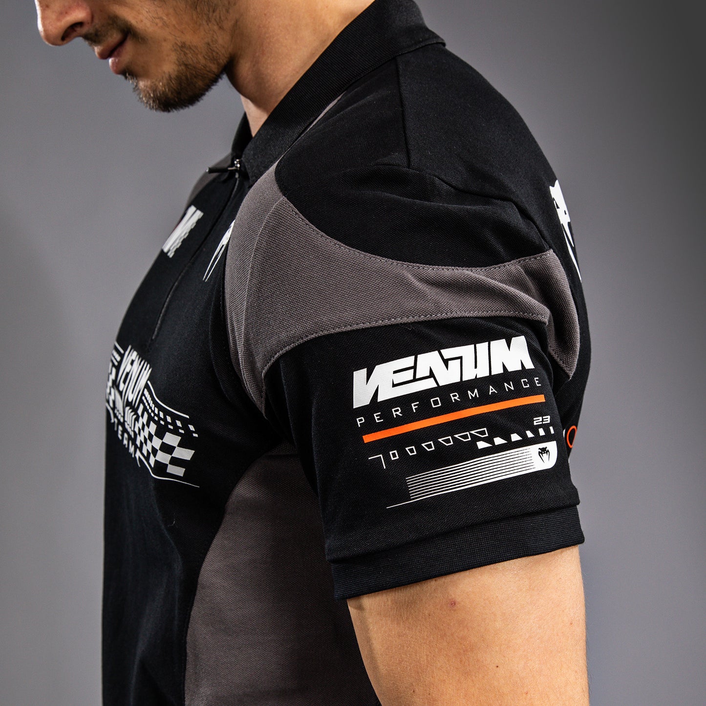 Venum Motorsport Polo de Algodón - Negro Profundo