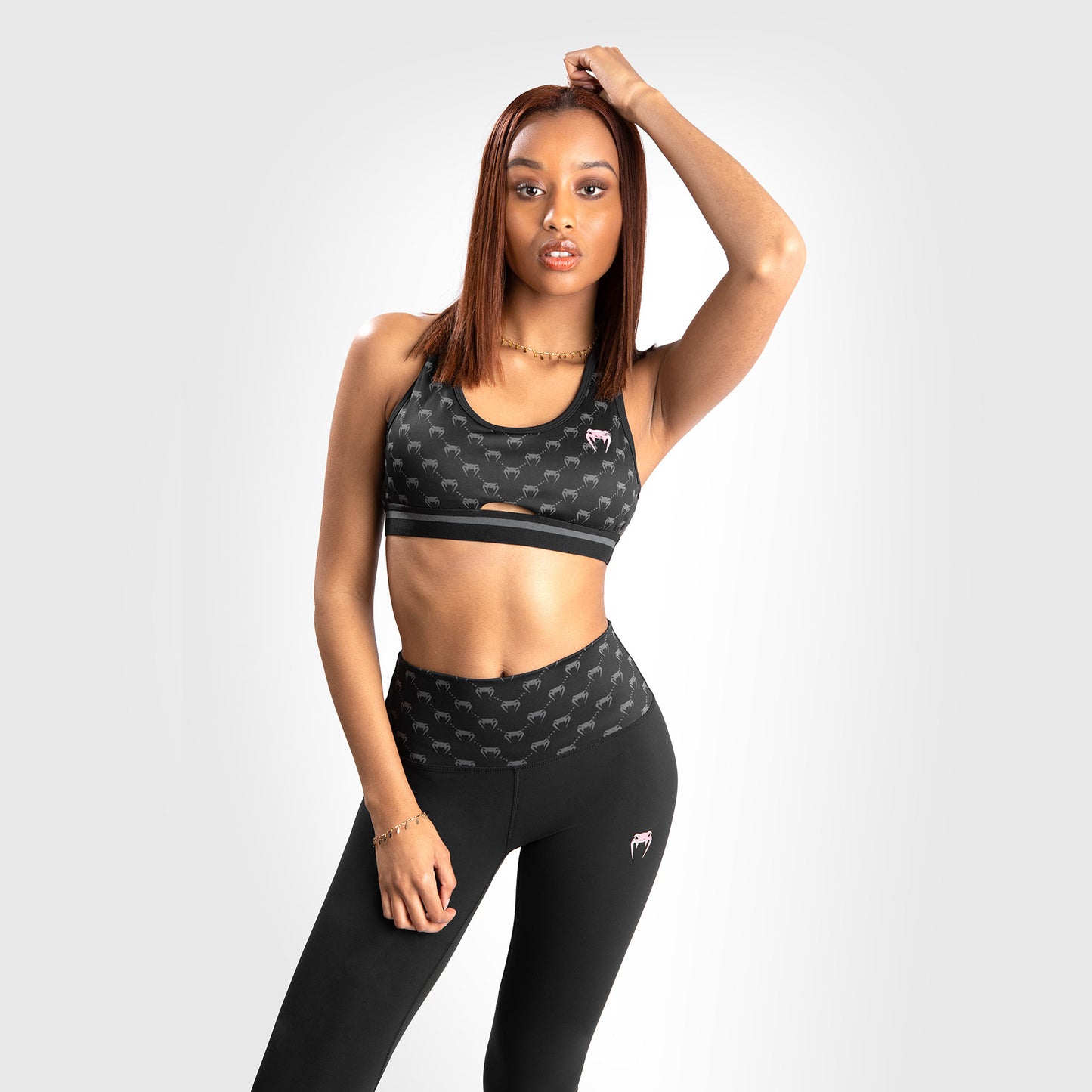 Leggings Venum Monogram – Negro//Oro Rosa