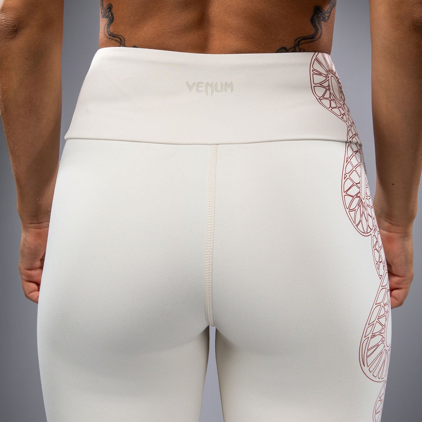 Venum Serpenti Leggings Mujer – Marfil/Burdeos