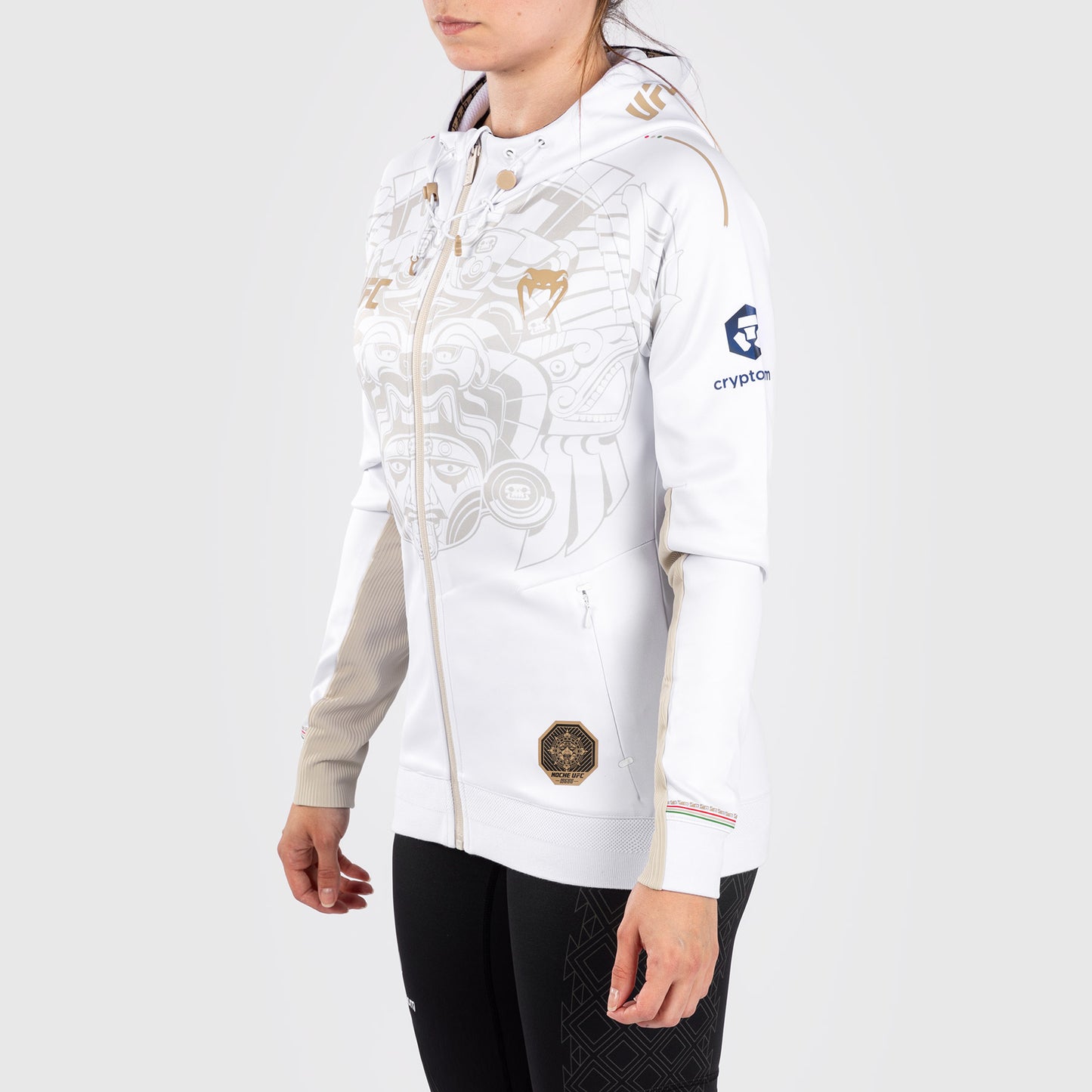 Noche UFC by Venum Authentic Fight Night Sudadera con capucha para mujer - Blanco