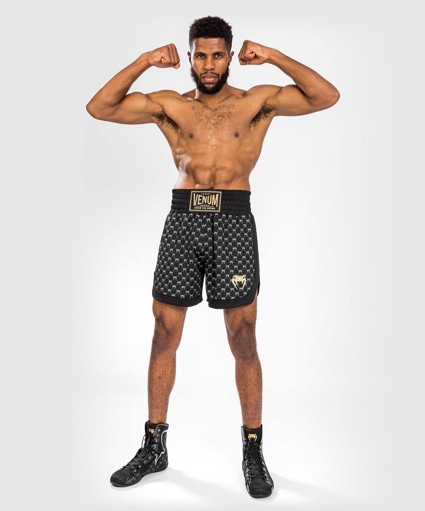 Shorts de Boxeo Venum Monogram - Negro