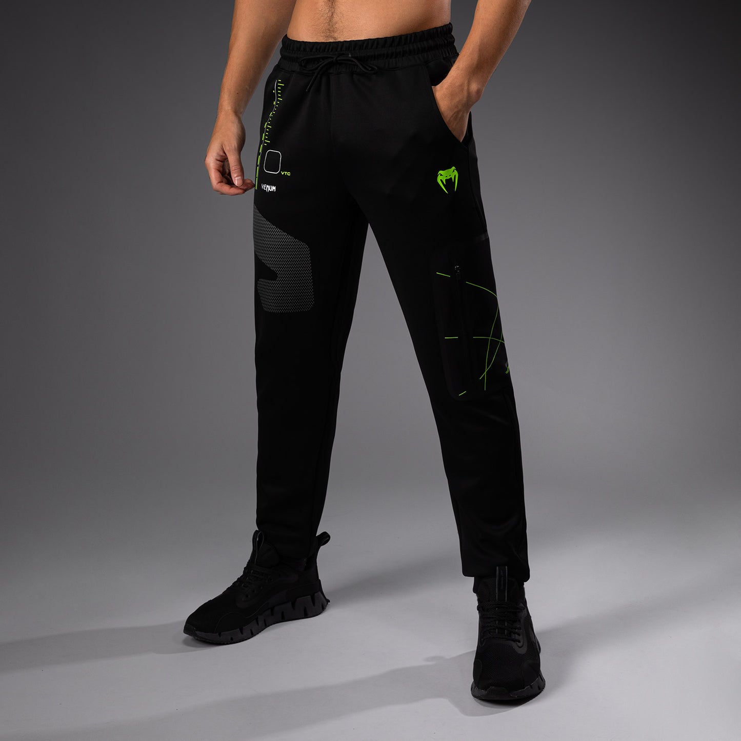 Venum Training Camp 4.0 Jogger - Negro/Verde neón