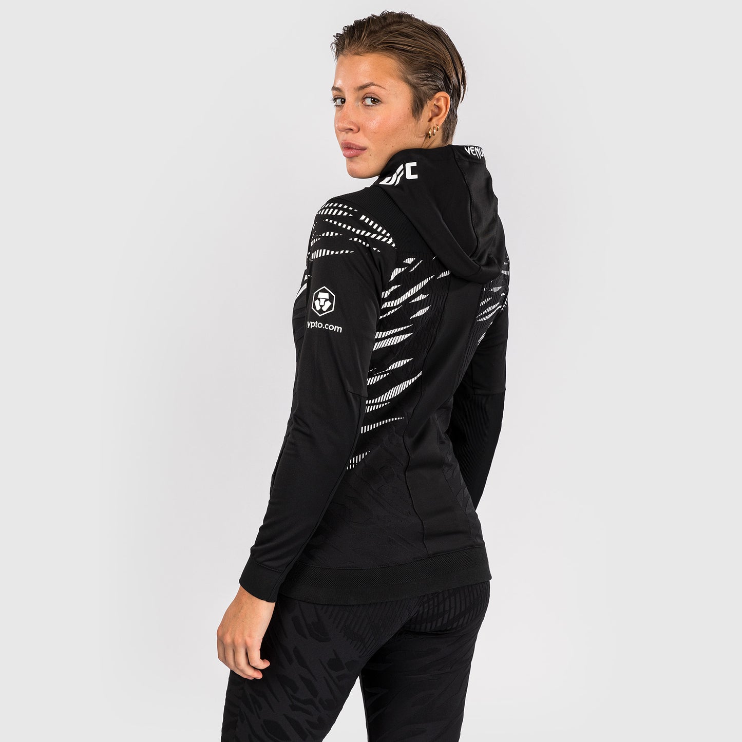 UFC Fusion by Venum Personalizados Authentic Fight Night Sudadera con Capucha para Mujer - Negro