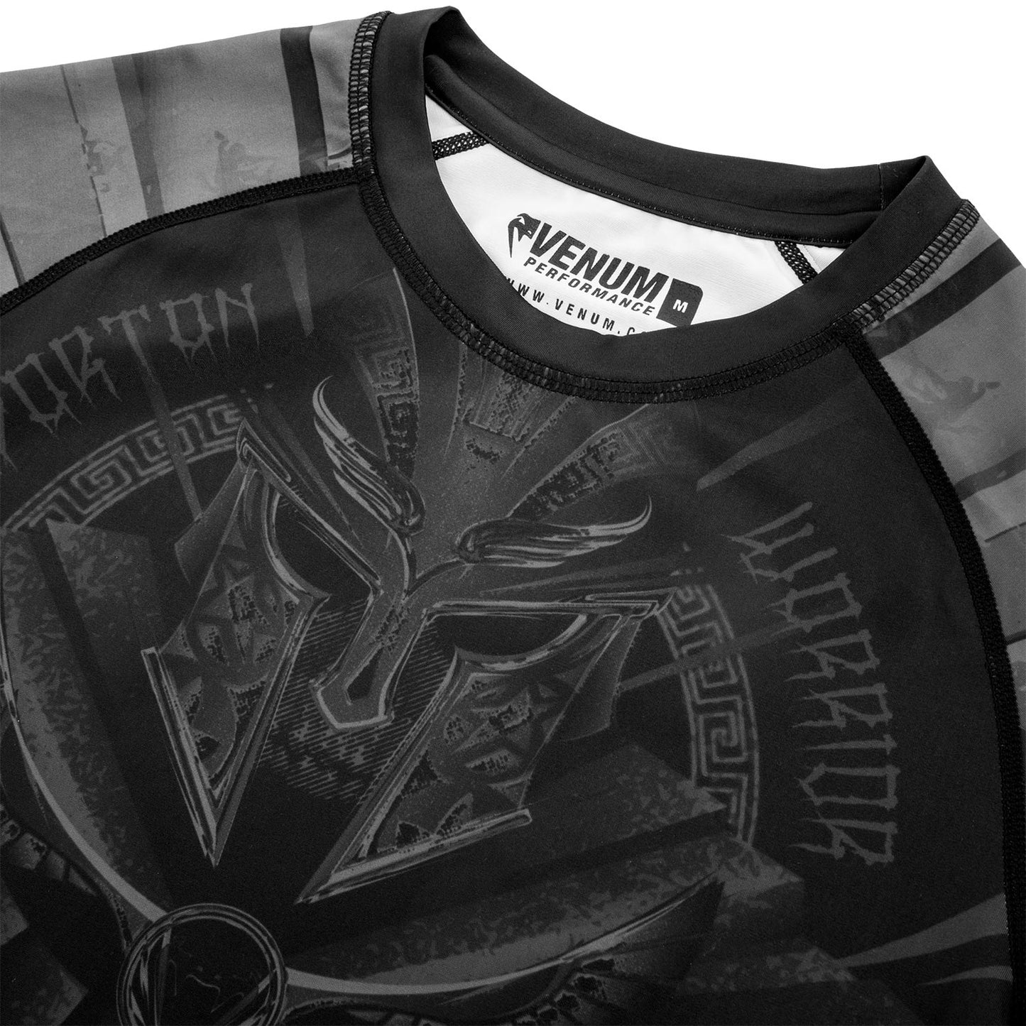 Rashguard Venum Gladiator 3.0  - Mangas Largas – Negro/Negro