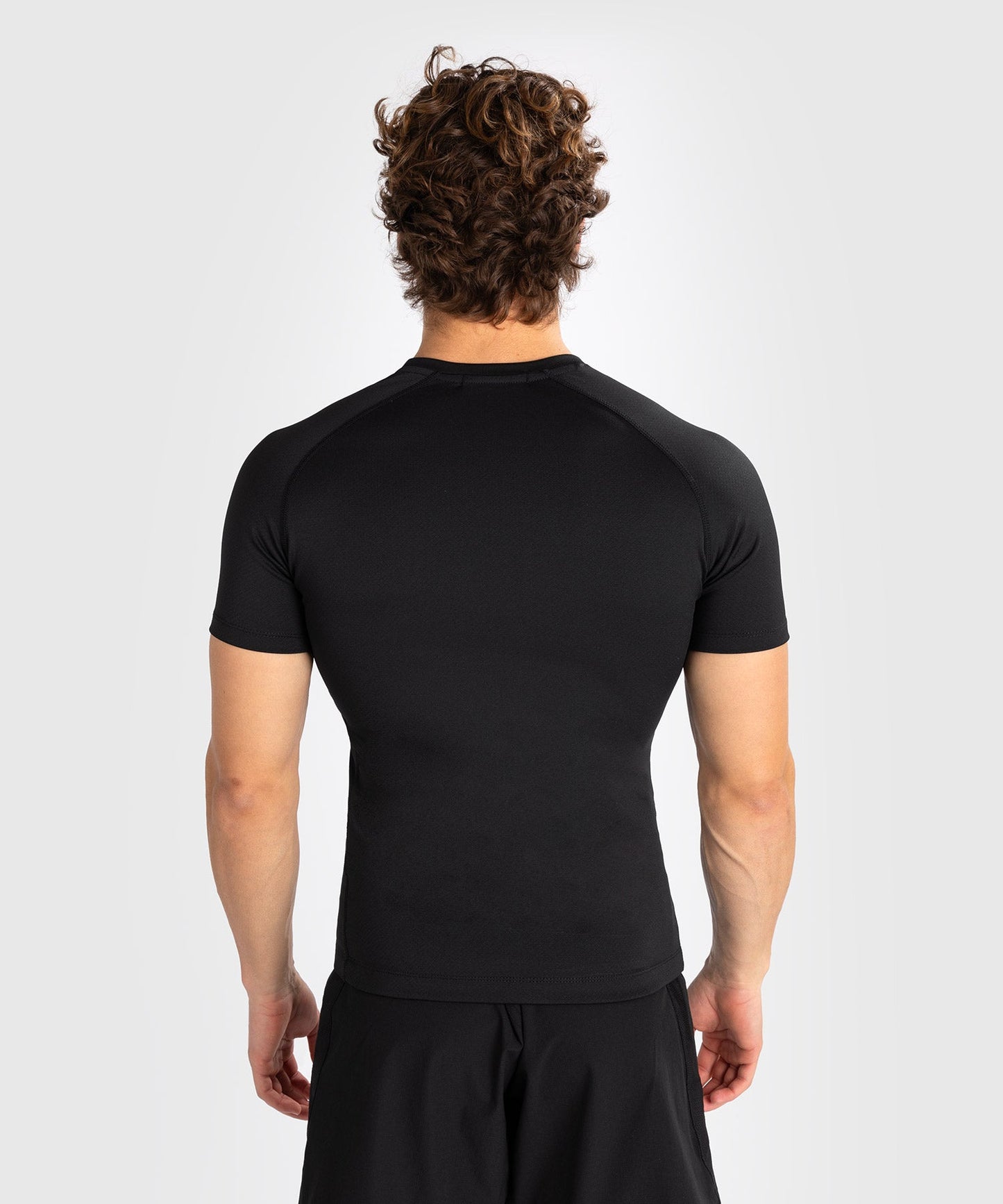 Venum Contender Lycra de manga corta para hombre - Negro/Blanco