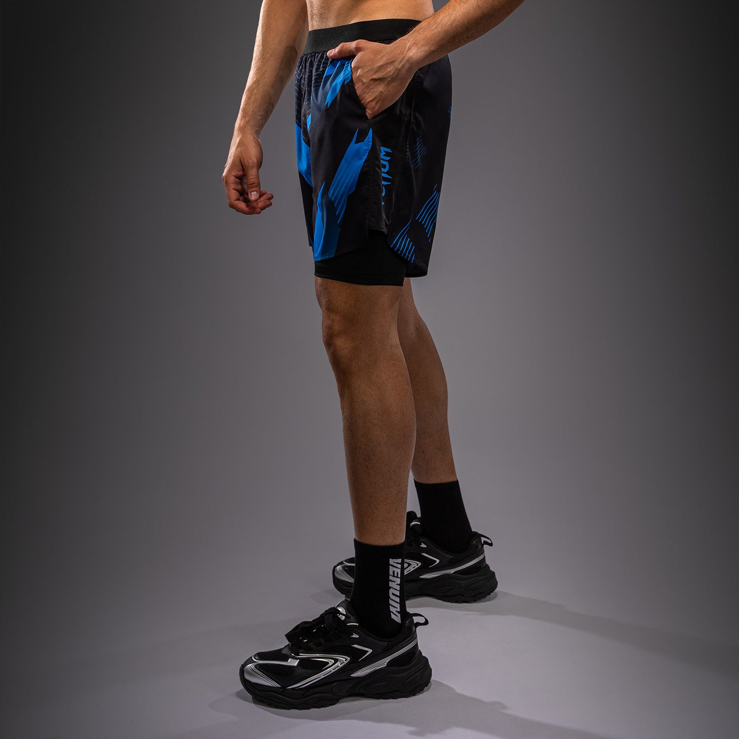 Venum No-Gi 6.0 Pantalón Corto de Entrenamiento - Negro/Azul