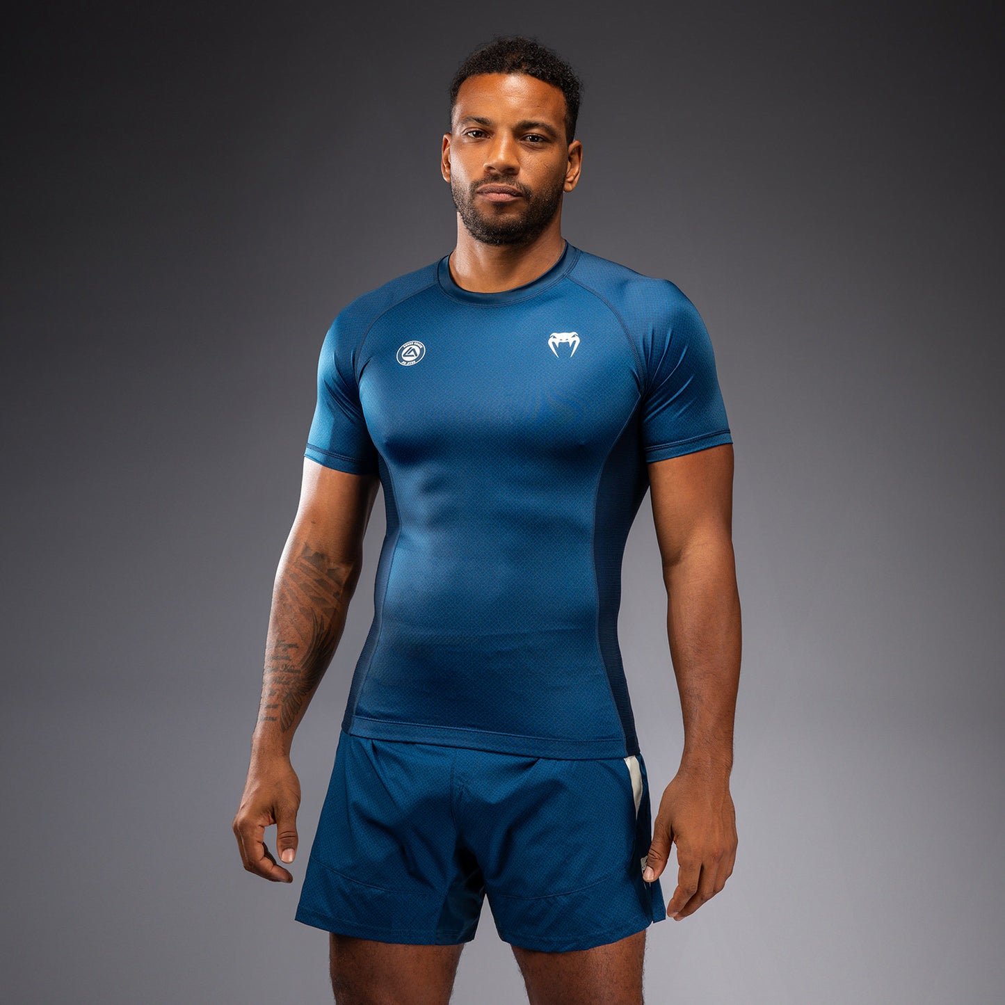 Venum x Roger Gracie Academy Rashguard Manga Corta - Azul