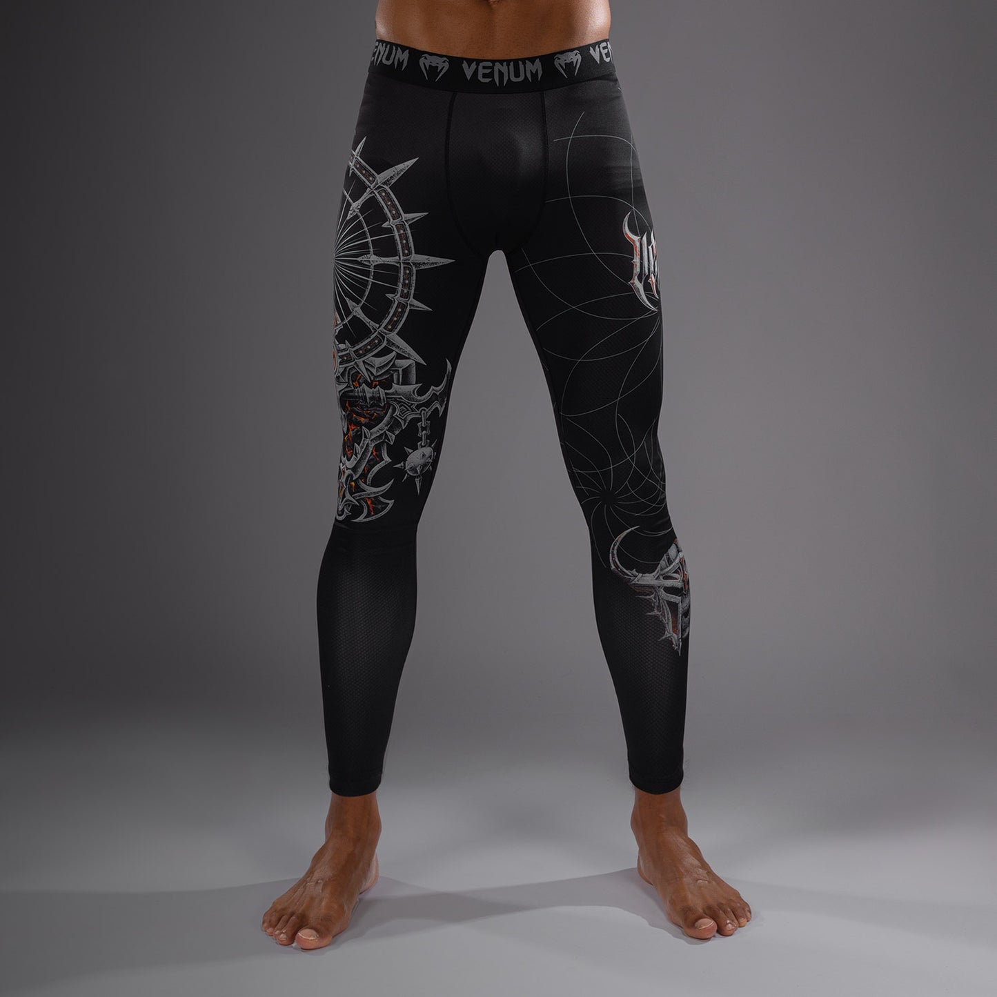 Venum Gladiator 5.0 Mallas Para Hombres - Negro/Plata