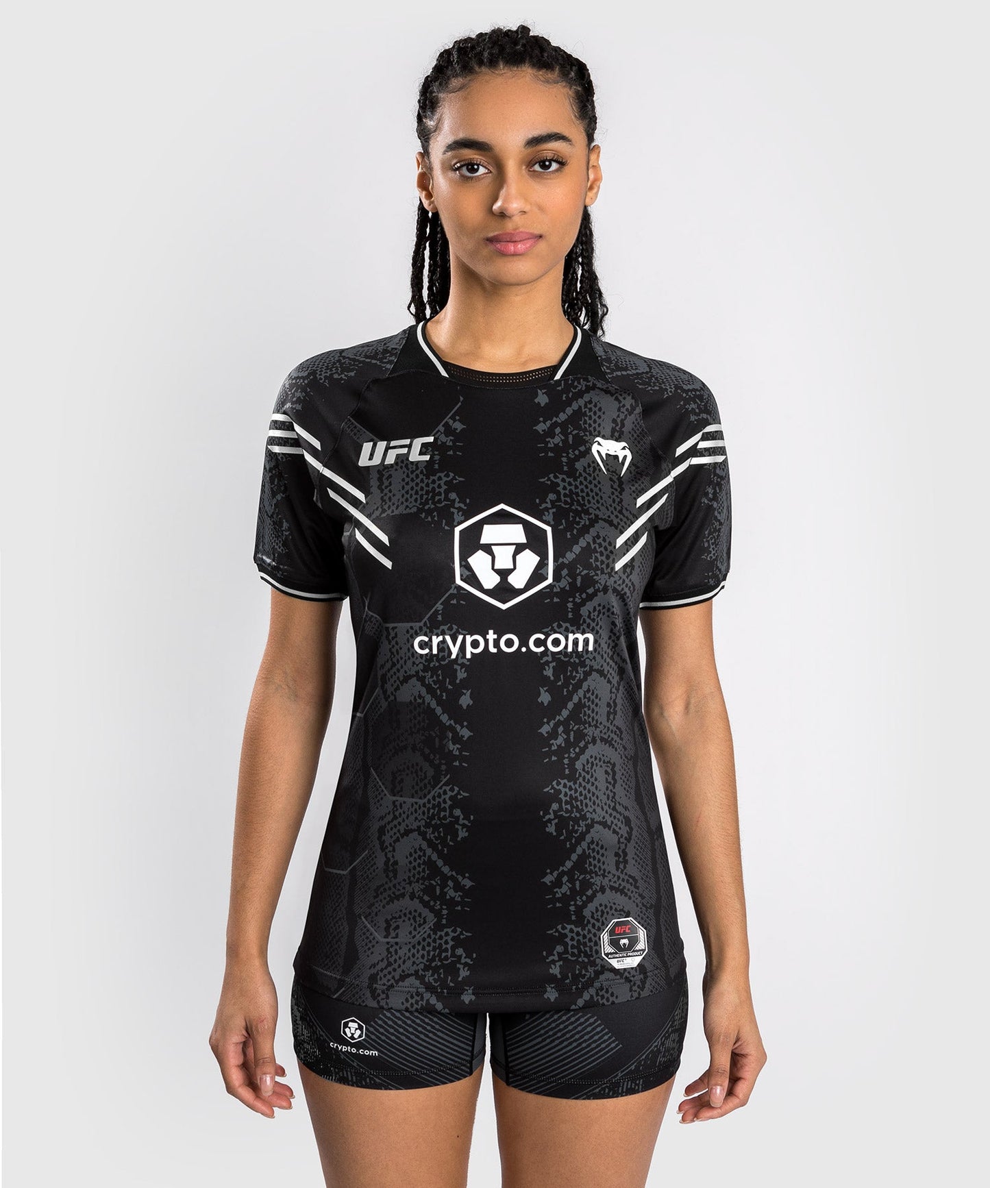 UFC Adrenaline by Venum Authentic Fight Night Camiseta Dry Tech Personalizado para Mujer - Negro