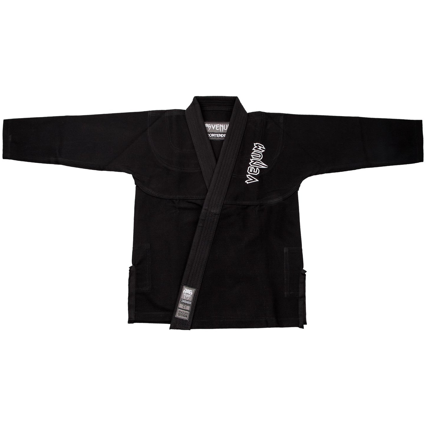 Venum Contender Kids Kimono BJJ (Cinturón blanco incluido)  - Negro