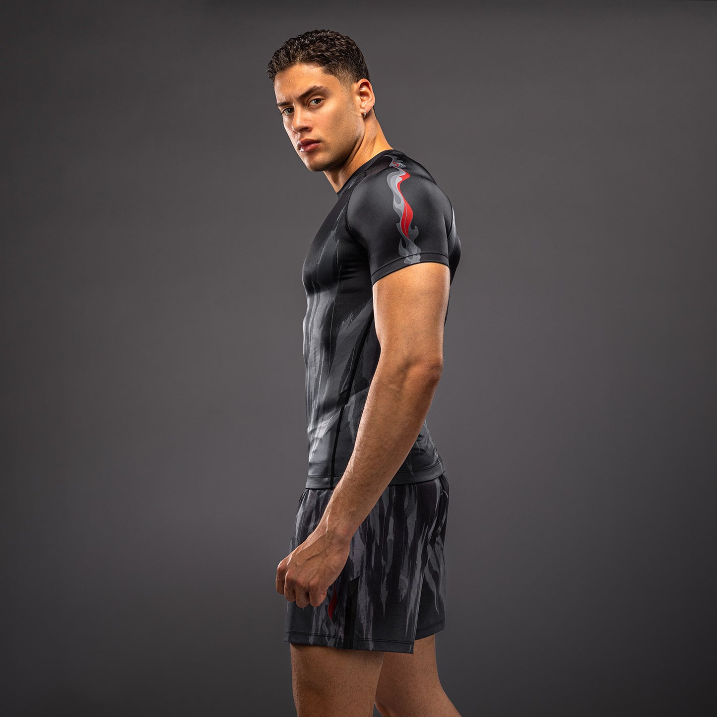 Venum Demon Rashguard de Manga Corta - Negro/Gris