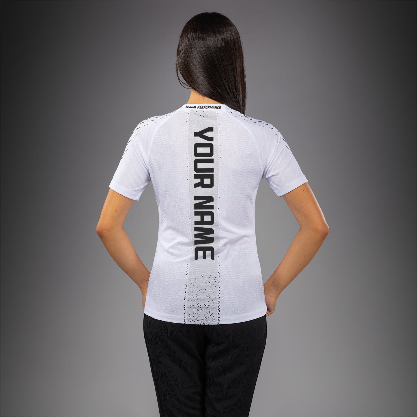 UFC Zenith by Venum Authentic Fight Night Camiseta oficial Walkout Mujer Personalizado - Blanco