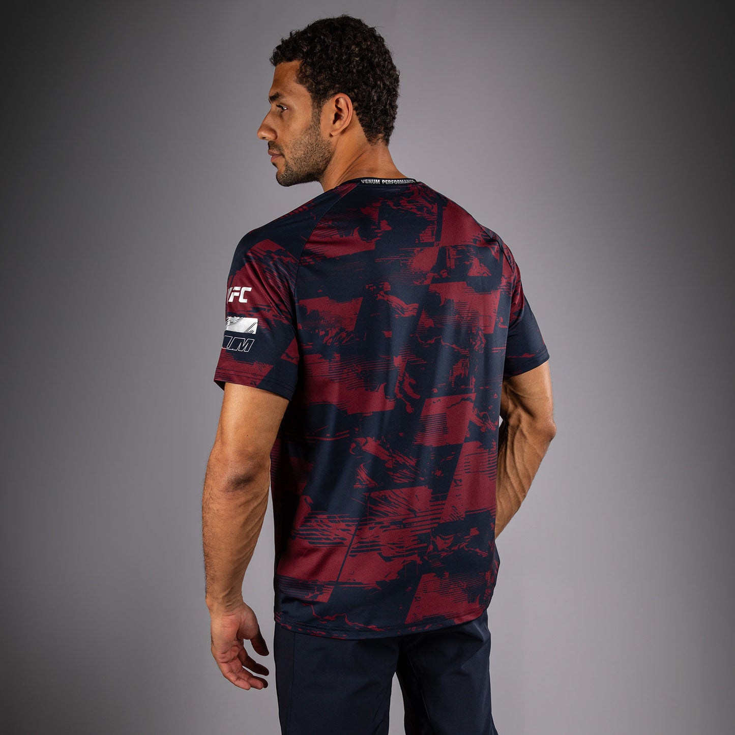 UFC Zenith by Venum Authentic Fight Week Camiseta de manga corta Performance Hombre - Azul marino/Burdeos/Plateado