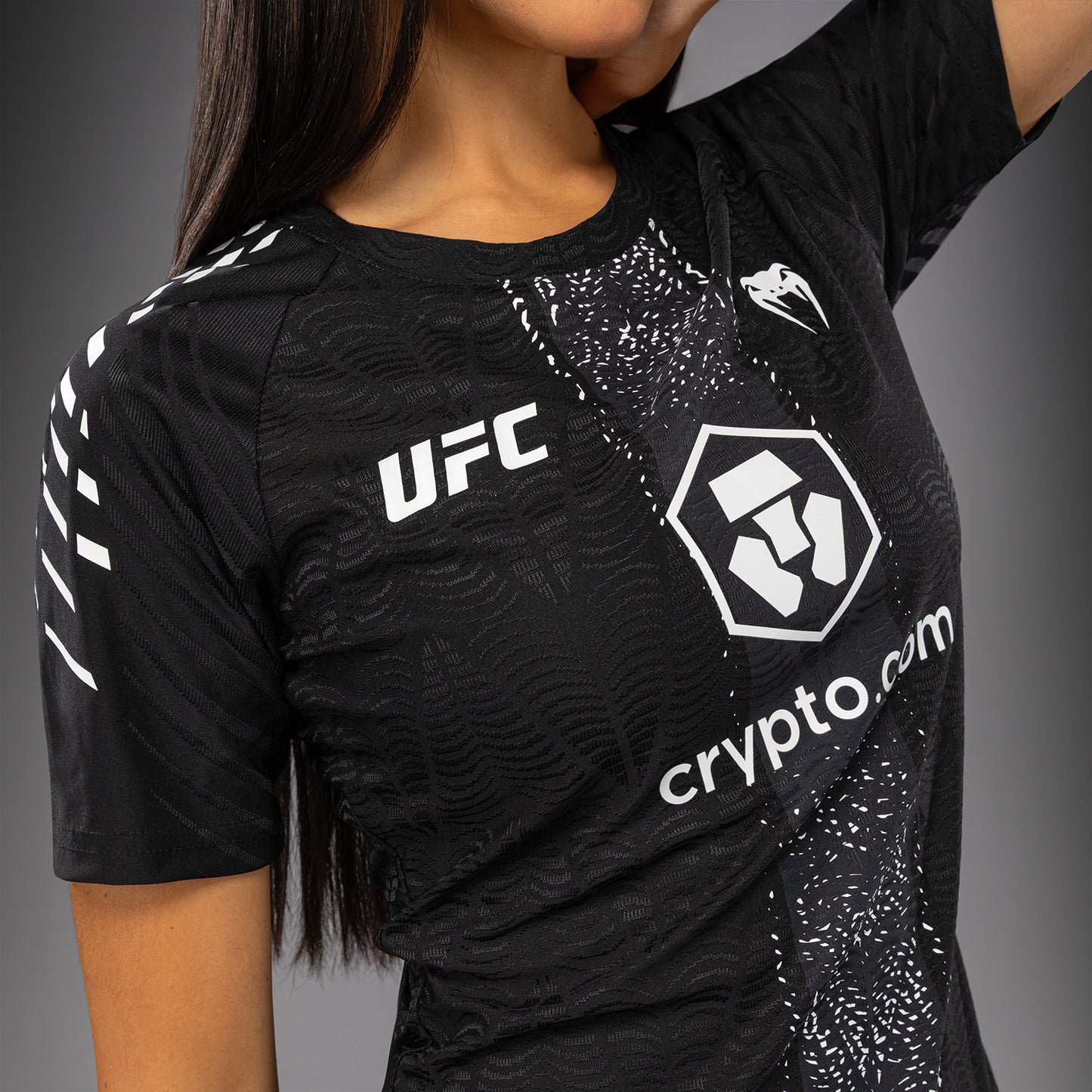 UFC Zenith by Venum Authentic Fight Night Camiseta oficial Walkout Mujer Personalizado - Negro