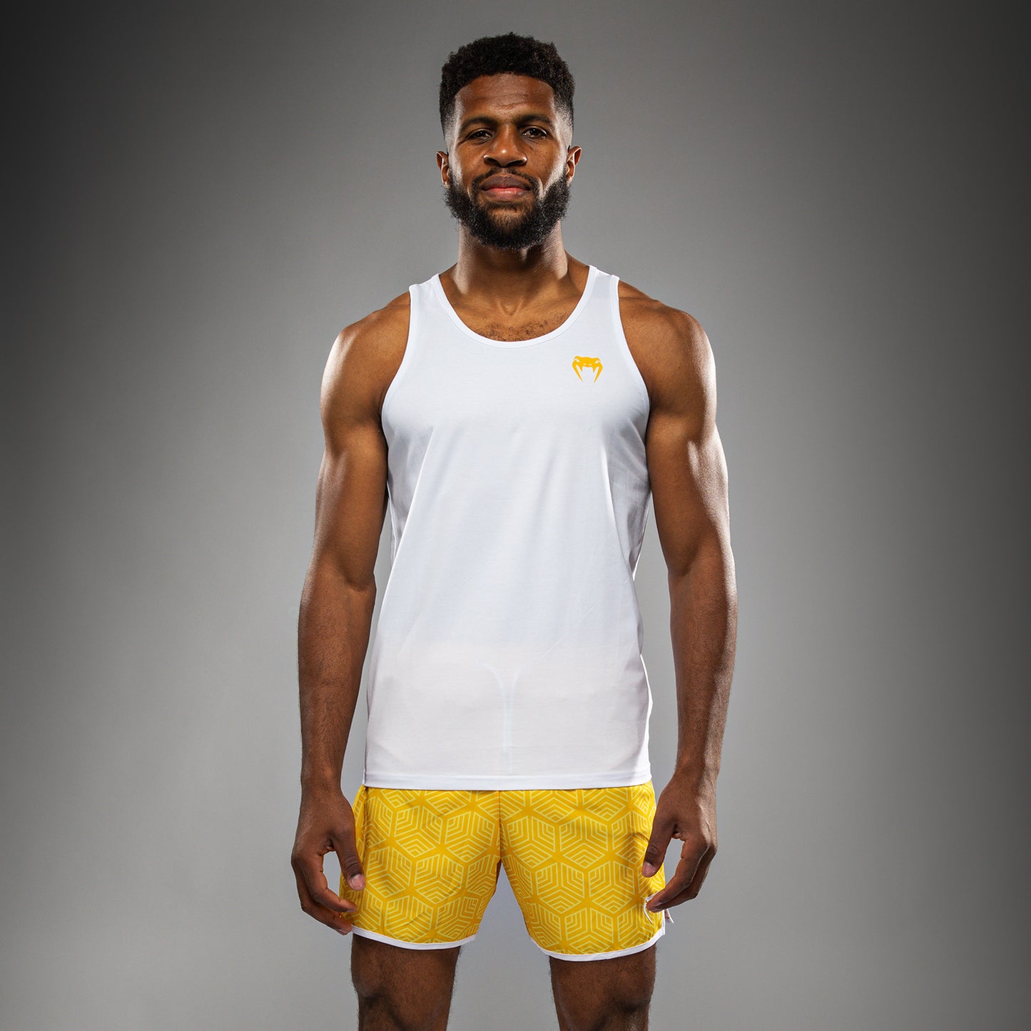 Venum Octane Camiseta Sin Mangas - Blanco/Amarillo Vibrante