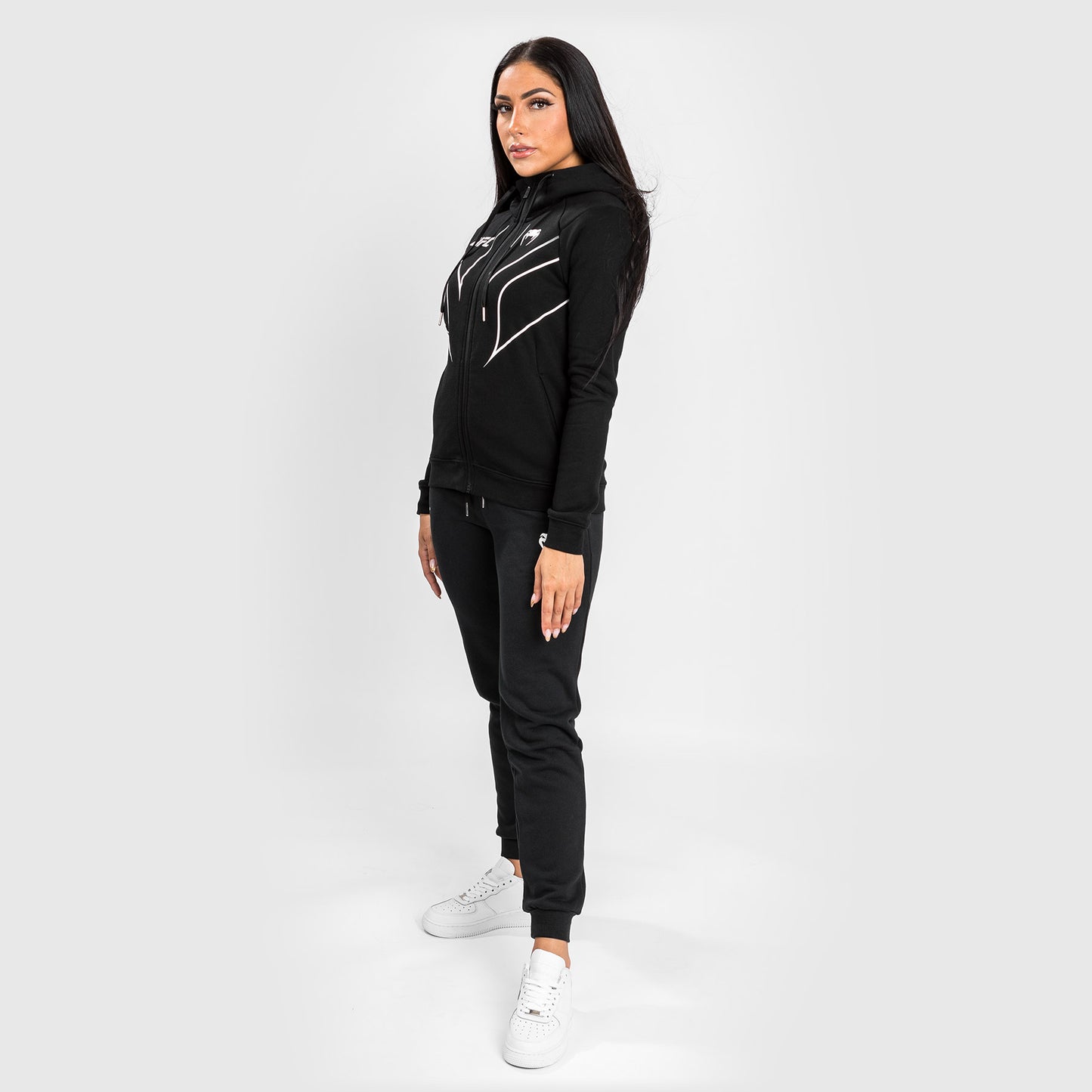 Replica de UFC Venum Fight Night 2.0 Sudadera con cremallera para mujer - Negra