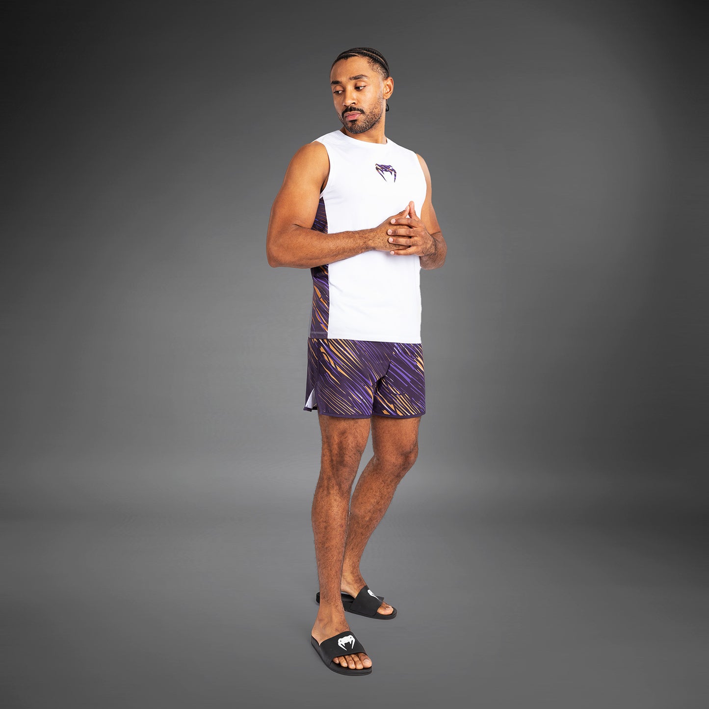 Venum Rapid Camiseta de Tirantes para Hombre - Blanco/Morado Oscuro